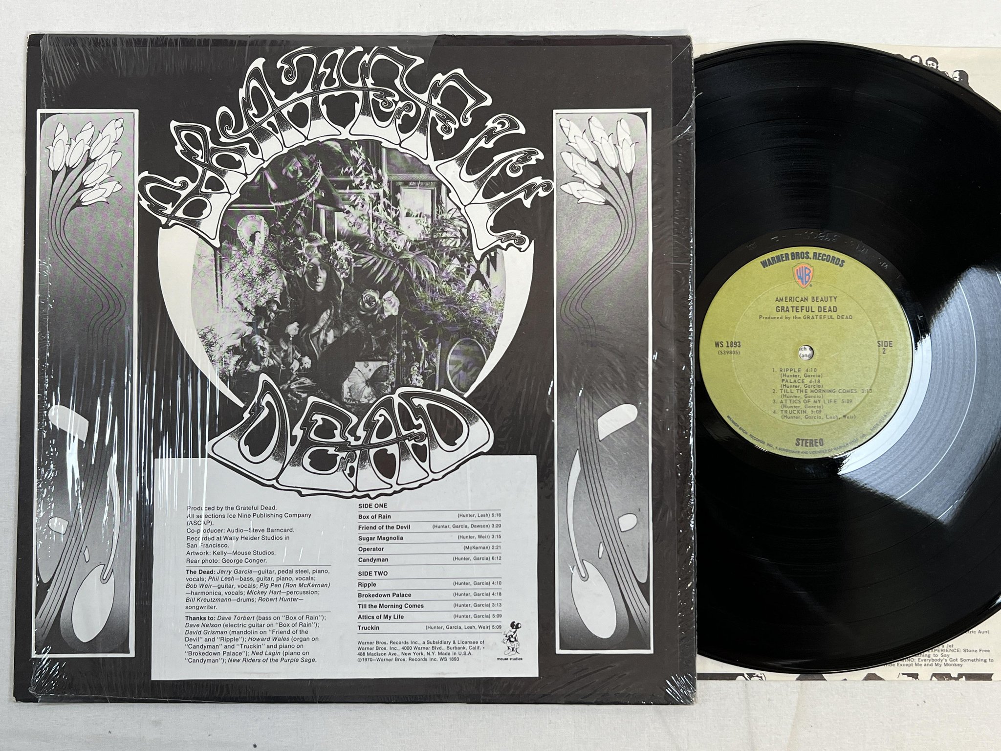 Omslagsbild för skivan GRATEFUL DEAD american beauty LP US WARNER BROS WS 1893 ** Terre Haute **