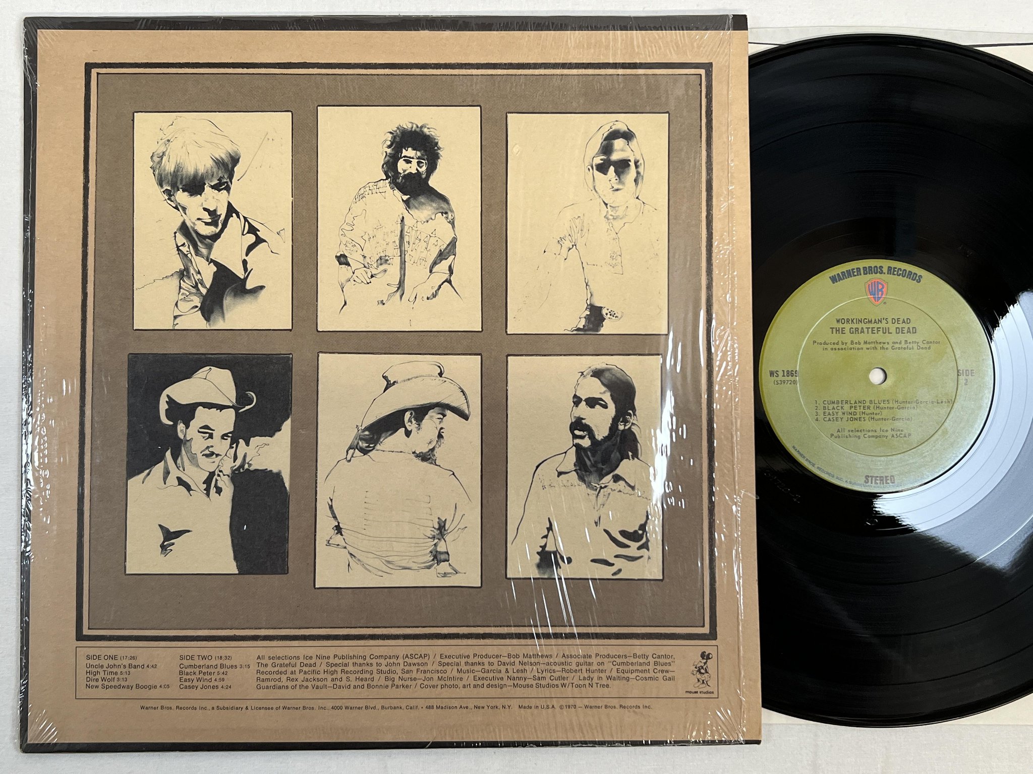 Omslagsbild för skivan GRATEFUL DEAD workingman's dead LP US WARNER BROS WS 1869 ** Terre Haute **