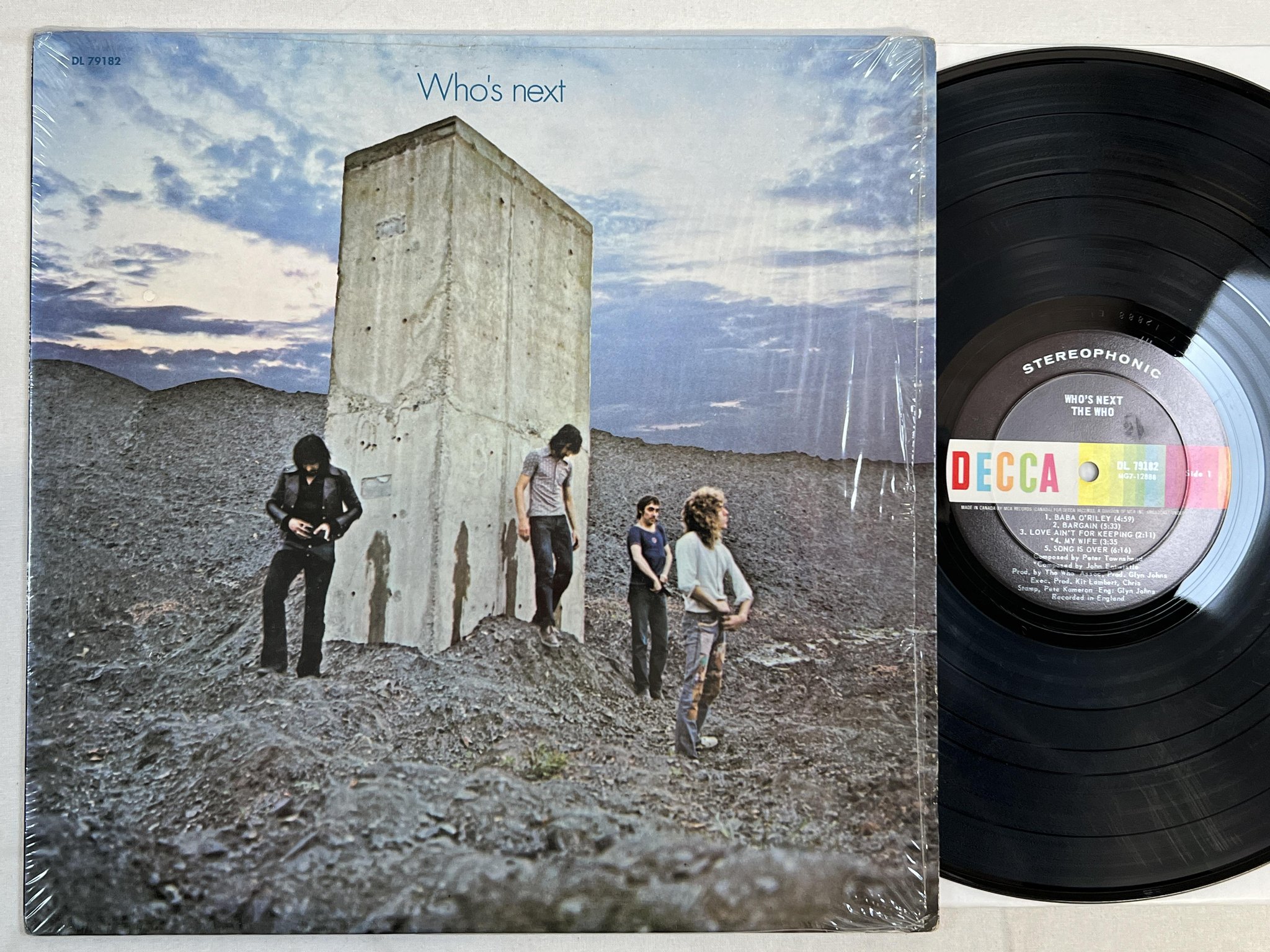 Omslagsbild för skivan THE WHO who's next LP -71 US DECCA DL 79182