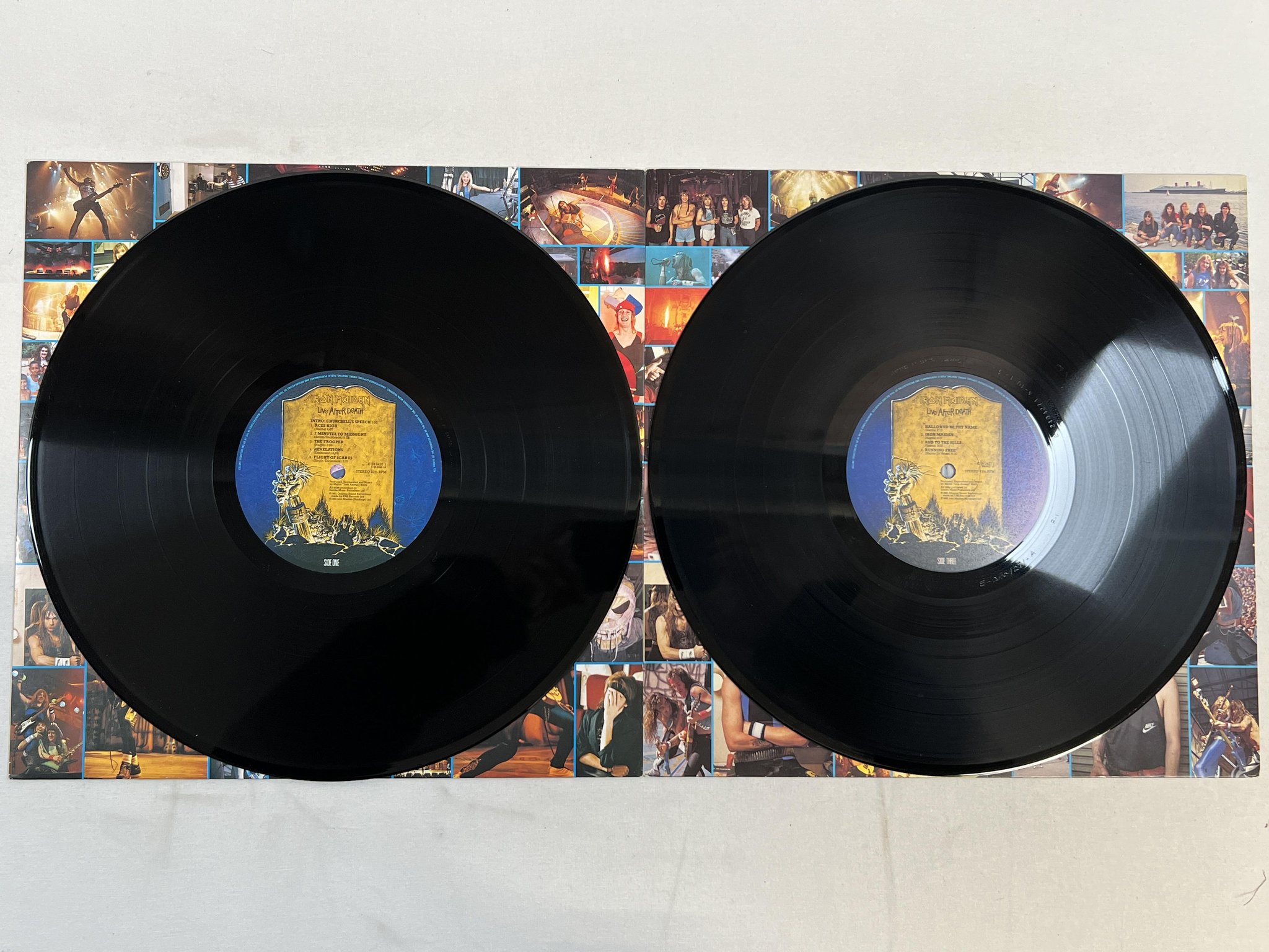Omslagsbild för skivan IRON MAIDEN Live After Death 2XLP -85 UK EMI ES 24 0426 3