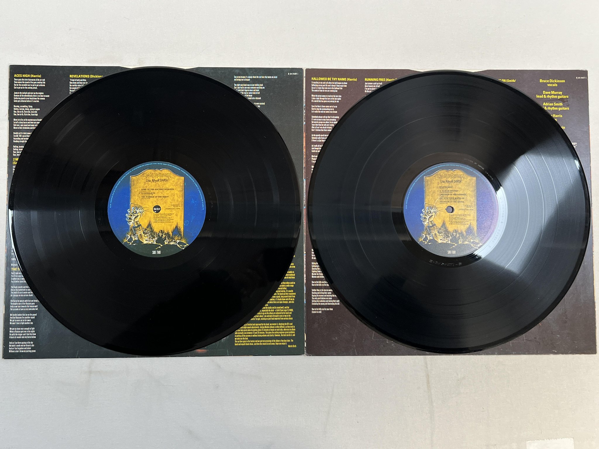 Omslagsbild för skivan IRON MAIDEN Live After Death 2XLP -85 UK EMI ES 24 0426 3