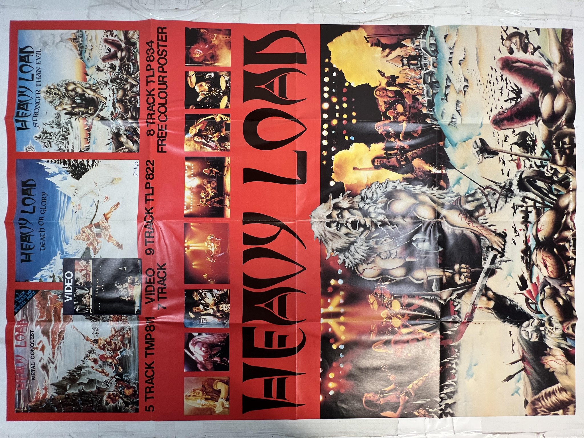 Omslagsbild för skivan HEAVY LOAD stronger than evil LP -83 Swe THUNDERLOAD TLP 834 ** RARE **