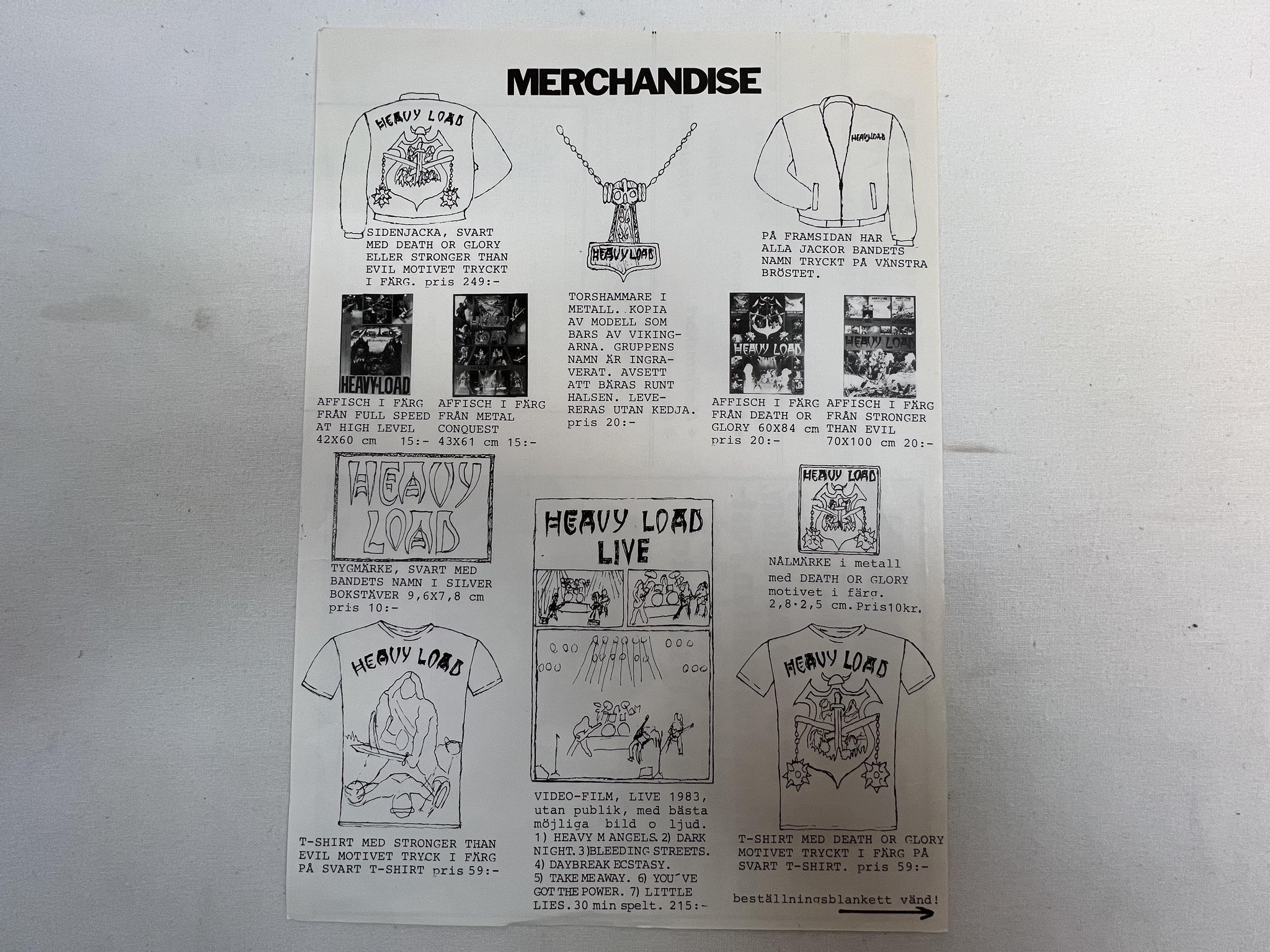 Omslagsbild för skivan HEAVY LOAD stronger than evil LP -83 Swe THUNDERLOAD TLP 834 ** RARE **