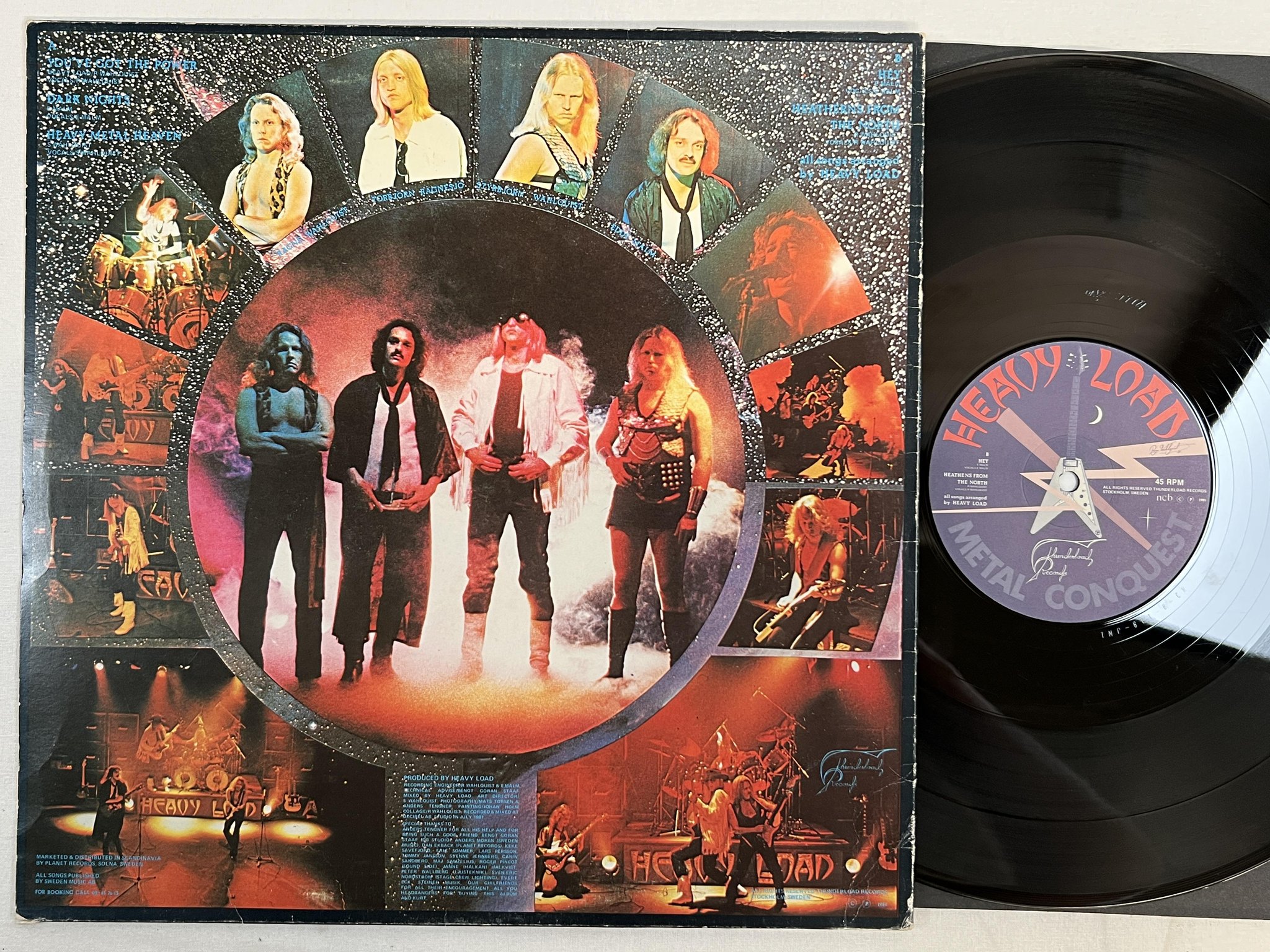 Omslagsbild för skivan HEAVY LOAD metal conquest 12"ep -81 Swe THUNDERLOAD TMP 811 ** POSTER **