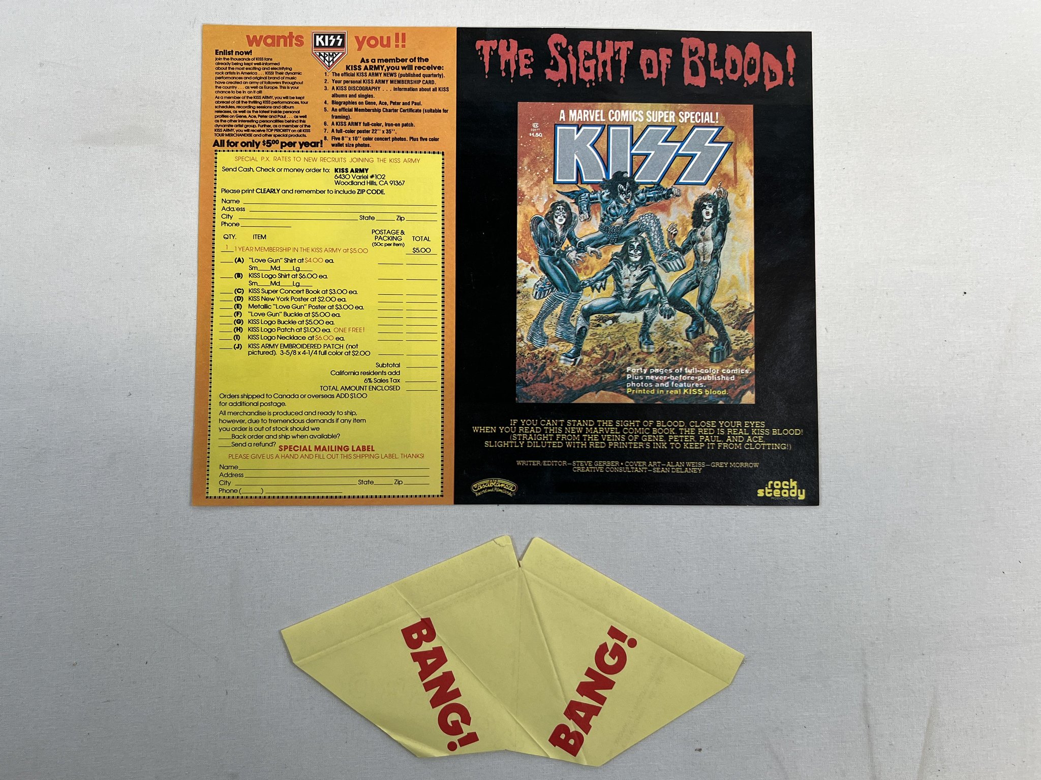 Omslagsbild för skivan KISS love gun LP -77 US CASABLANCA NBLP 7057 ** W/ INSERTS **