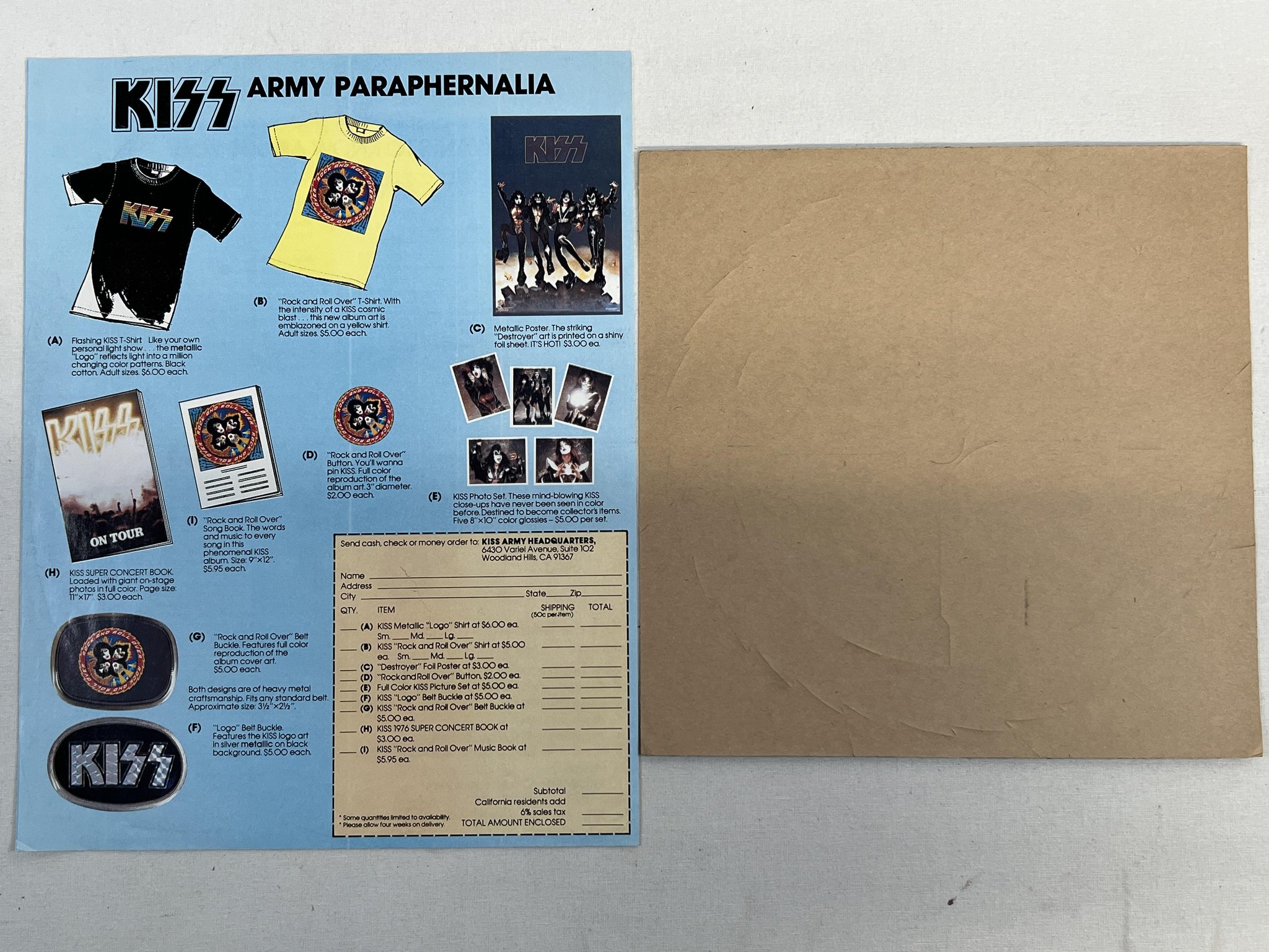 Omslagsbild för skivan KISS rock and roll over LP -76 US CASABLANCA NBLP 7037 **'' PROMO COPY ''**