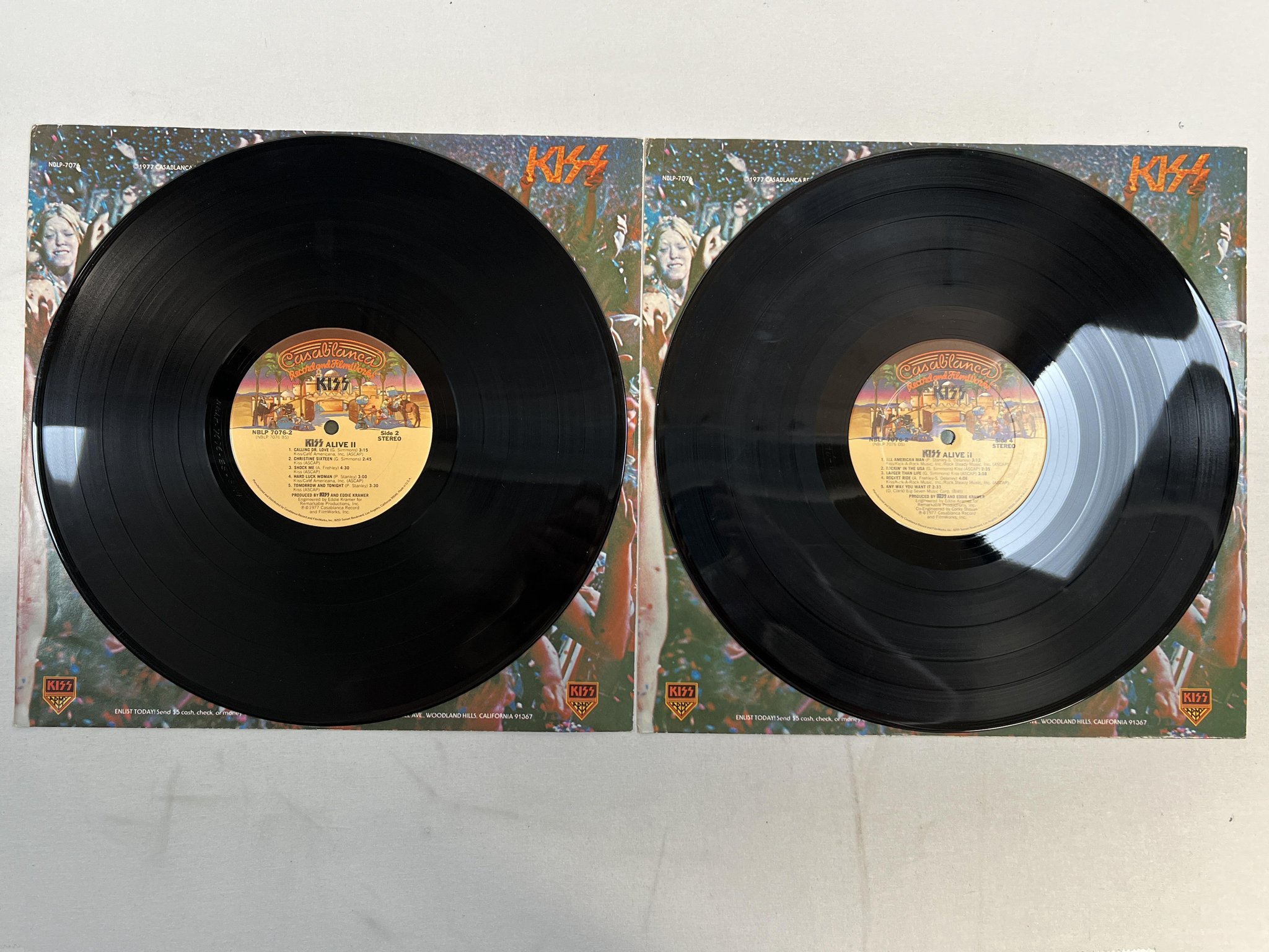 Omslagsbild för skivan KISS alive II 2xLP -77 US CASABLANCA NBLP 7076 *** COMPLETE !! WOW !!! ***