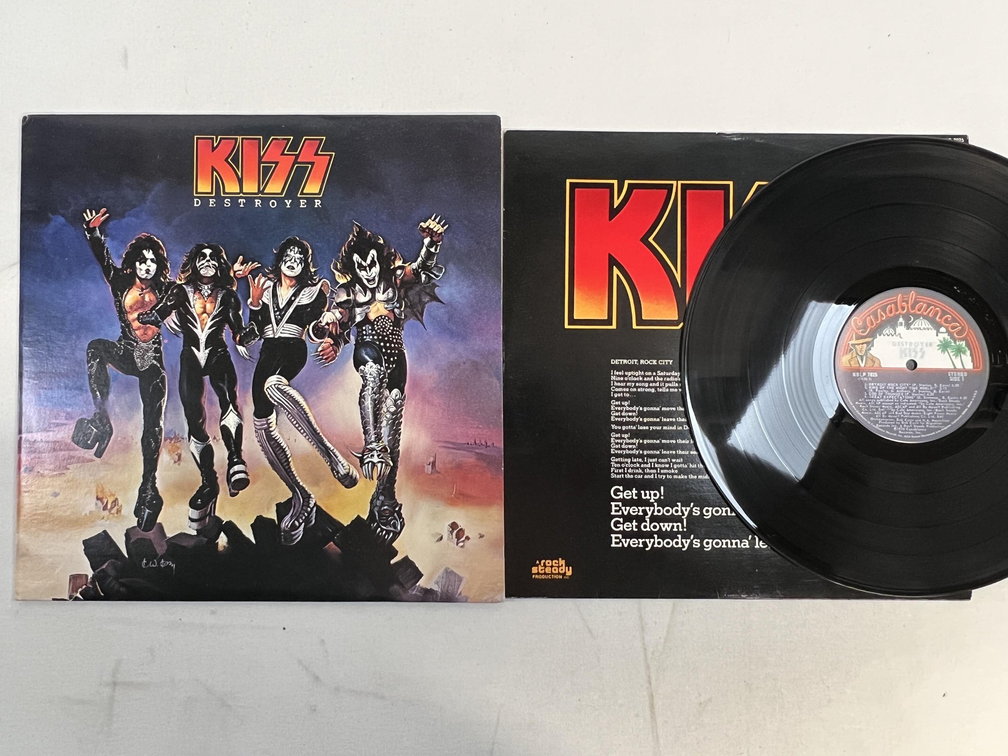 Omslagsbild för skivan KISS destroyer LP -76 US CASABLANCA NBLP 7025