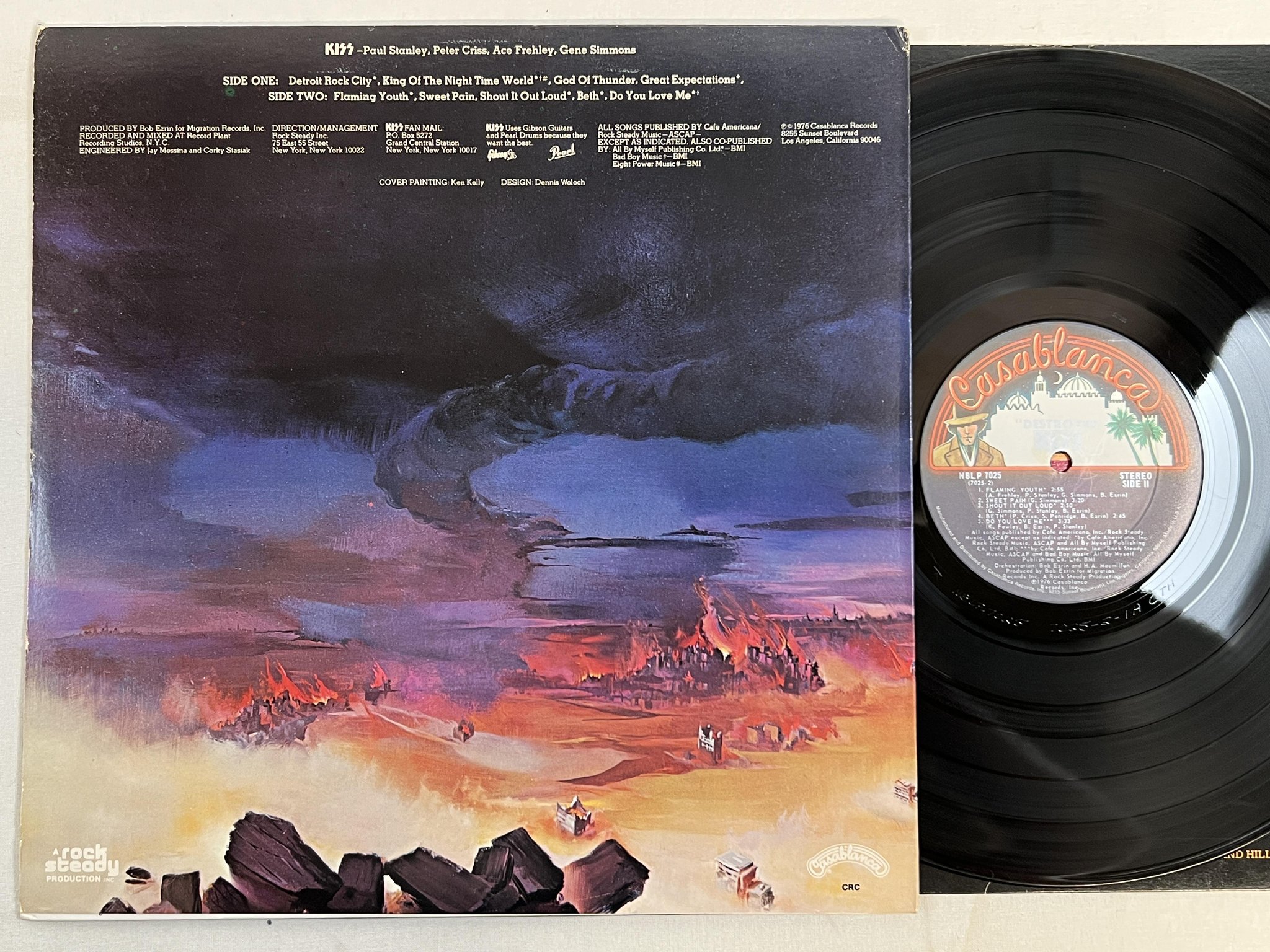 Omslagsbild för skivan KISS destroyer LP -76 US CASABLANCA NBLP 7025