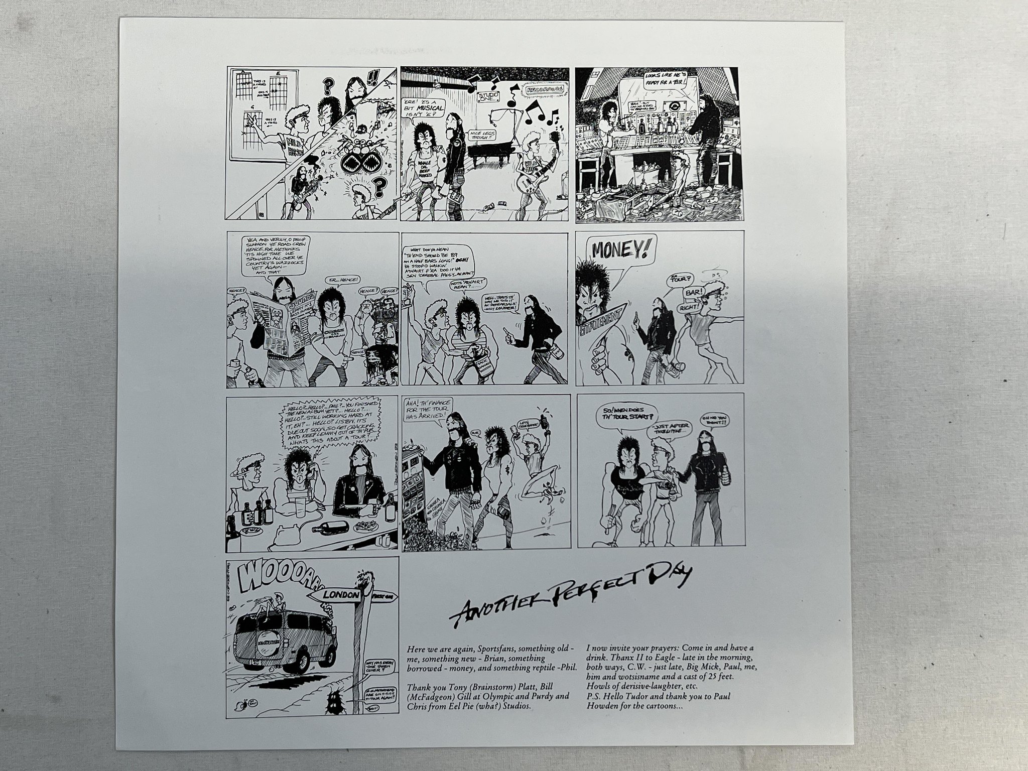 Omslagsbild för skivan MOTÖRHEAD another perfect day LP -83 BRON 546