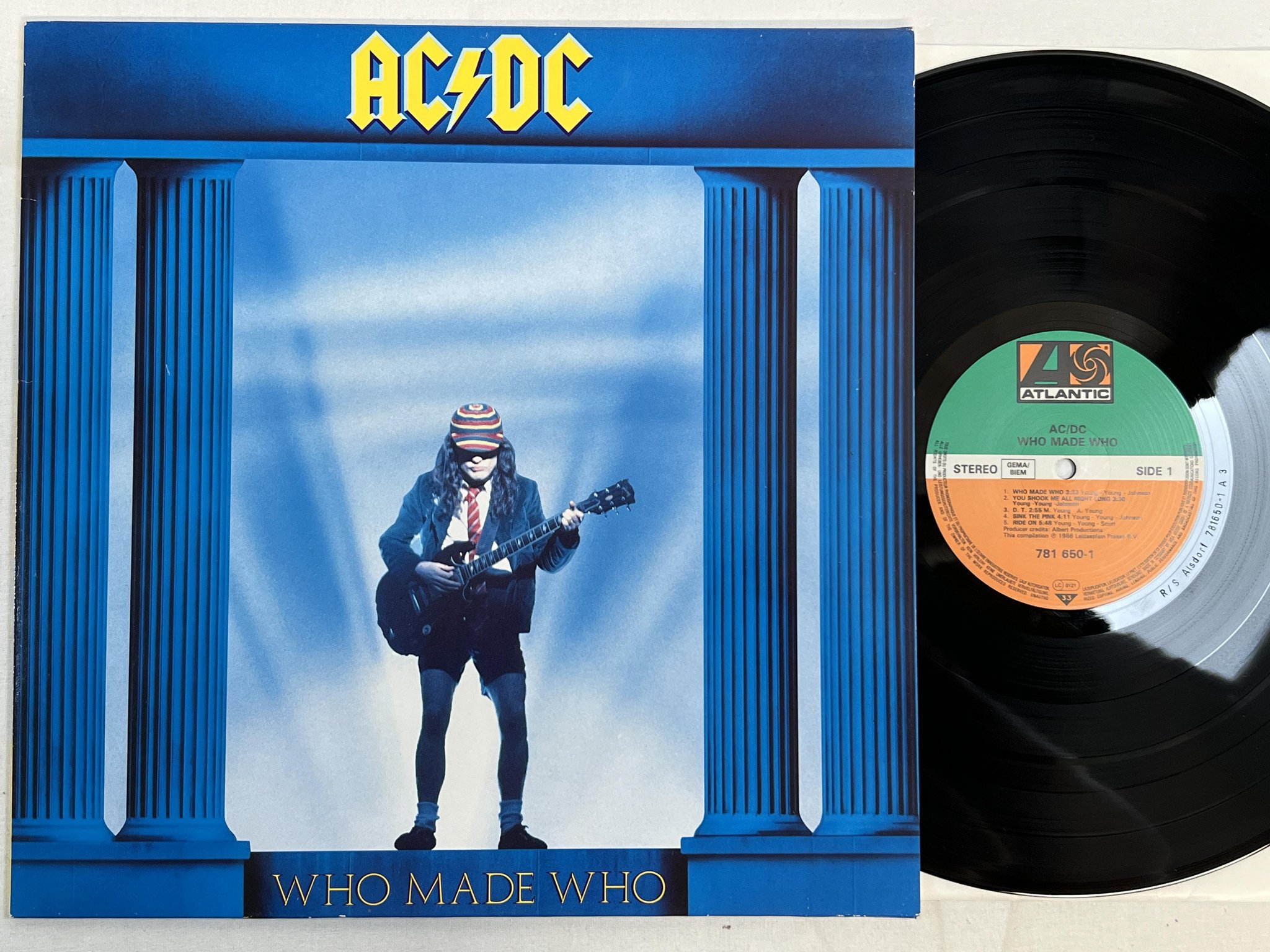 Omslagsbild för skivan AC/DC who made who LP -86 Ger ATLANTIC 781650-1