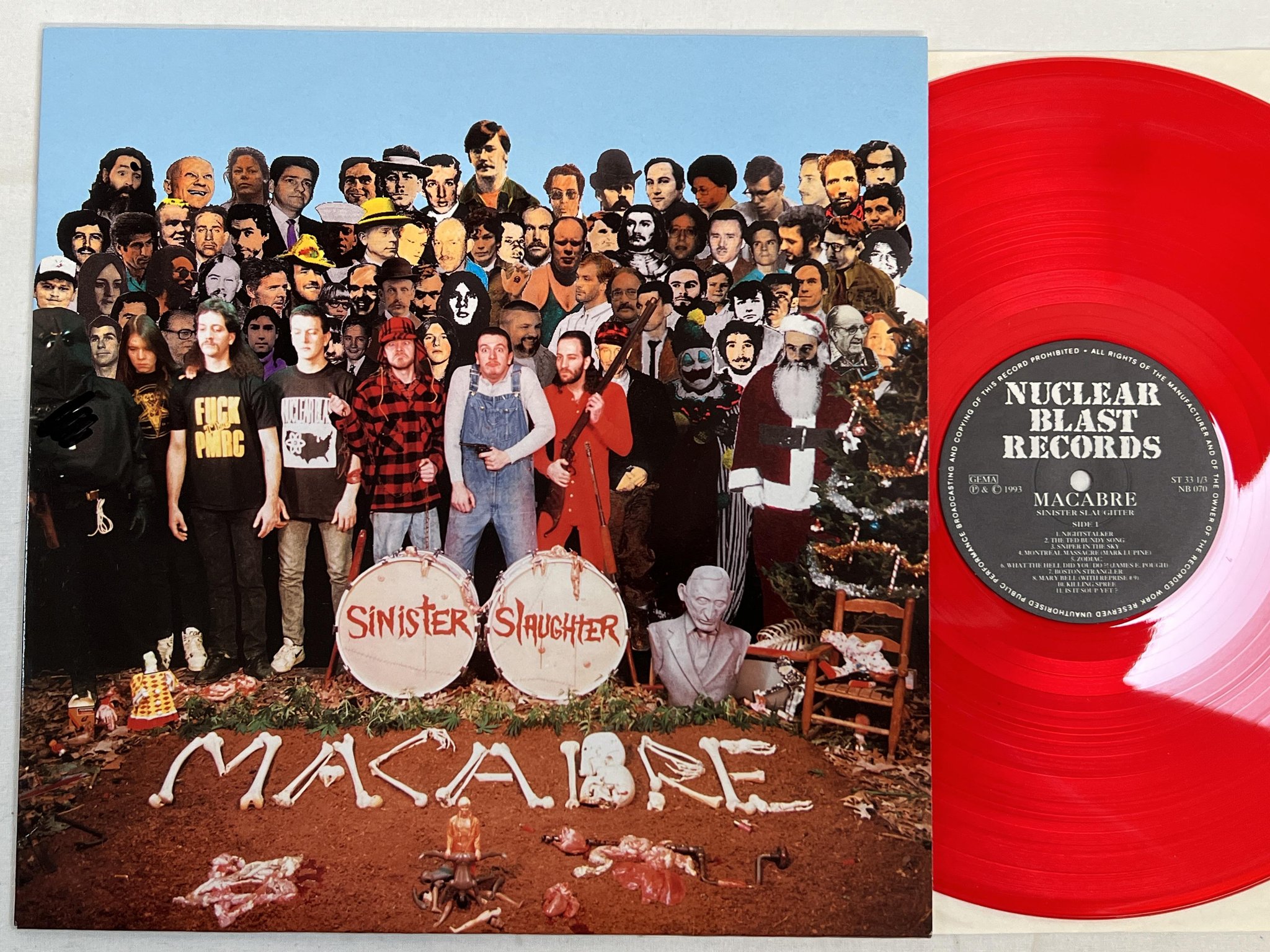 Omslagsbild för skivan MACABRE sinister slaughter LP -93 Ger NUCLEAR BLAST NB 070 *** VERY RARE ***