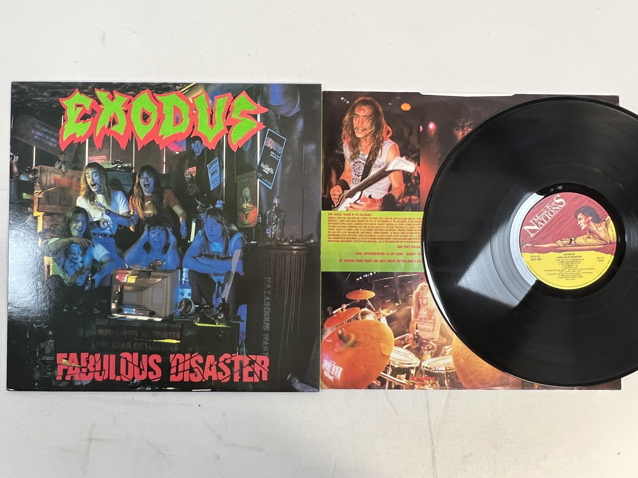 Omslagsbild för skivan EXODUS Fabulous Disaster LP -89 MUSIC FOR NATIONS MFN 90
