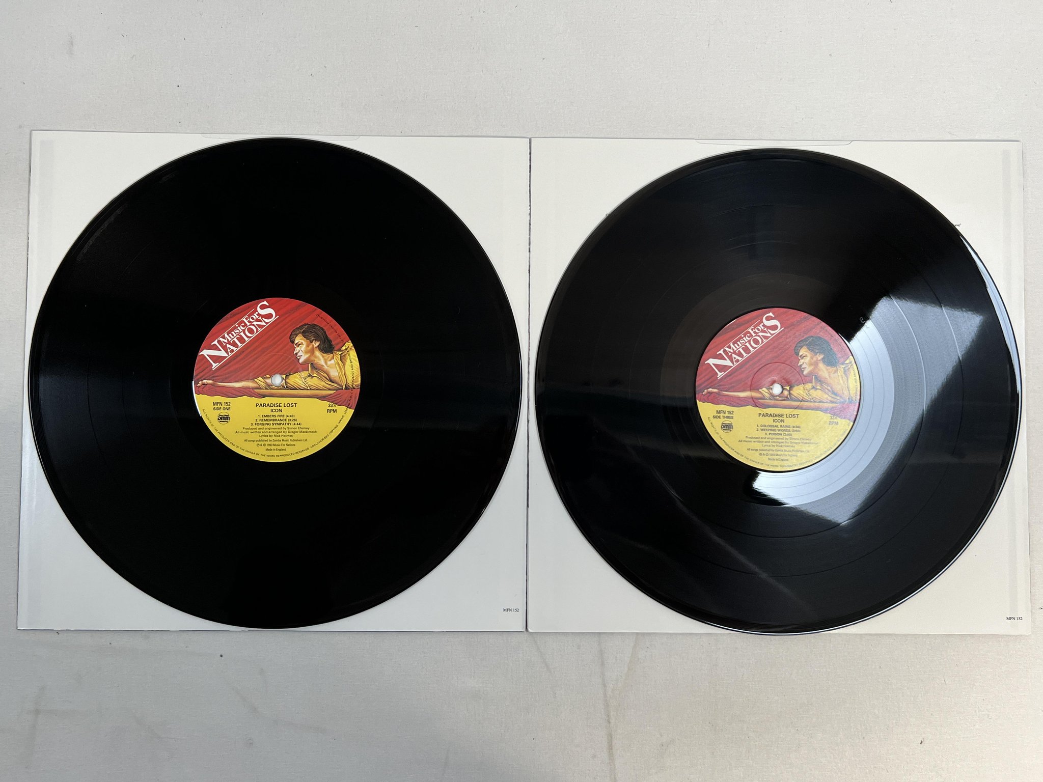 Omslagsbild för skivan ICON paradise lost 2xLP -93 UK MUSIC FOR NATIONS MFN 152 ** doom metal **