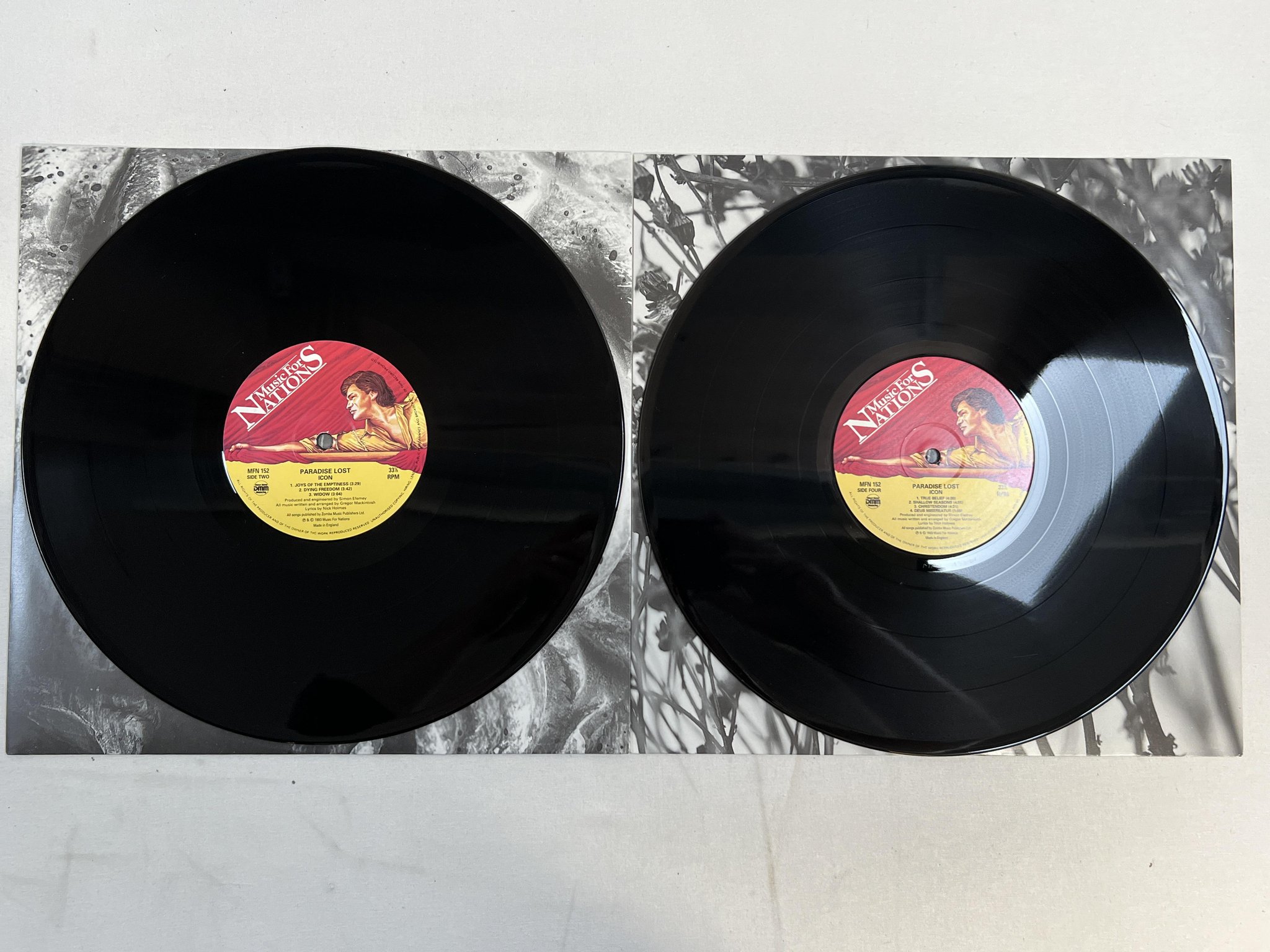 Omslagsbild för skivan ICON paradise lost 2xLP -93 UK MUSIC FOR NATIONS MFN 152 ** doom metal **