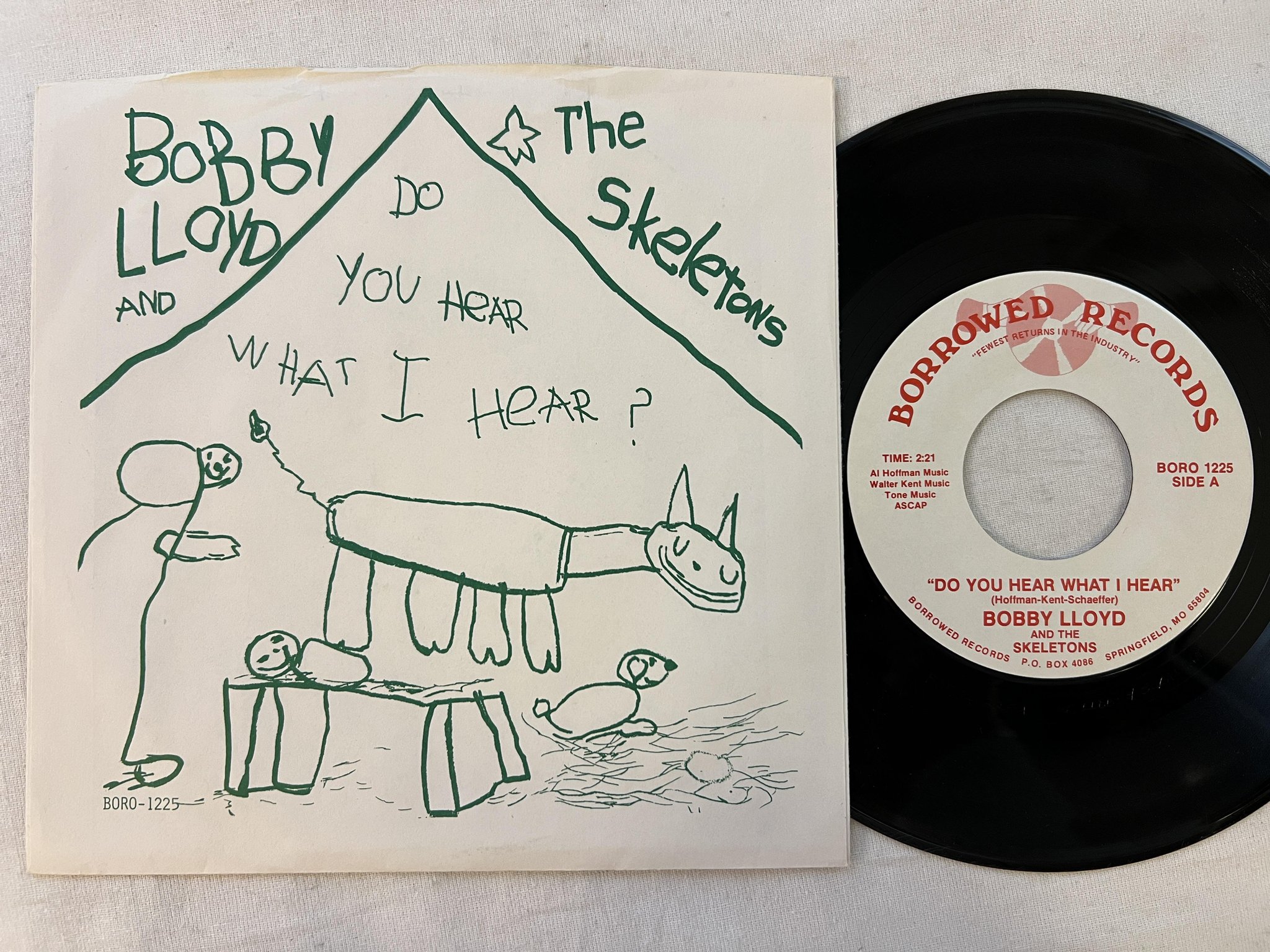 Omslagsbild för skivan BOBBY LLOYD Do You Hear What I Hear? 7"single US BORROWED BORO 1225 power pop