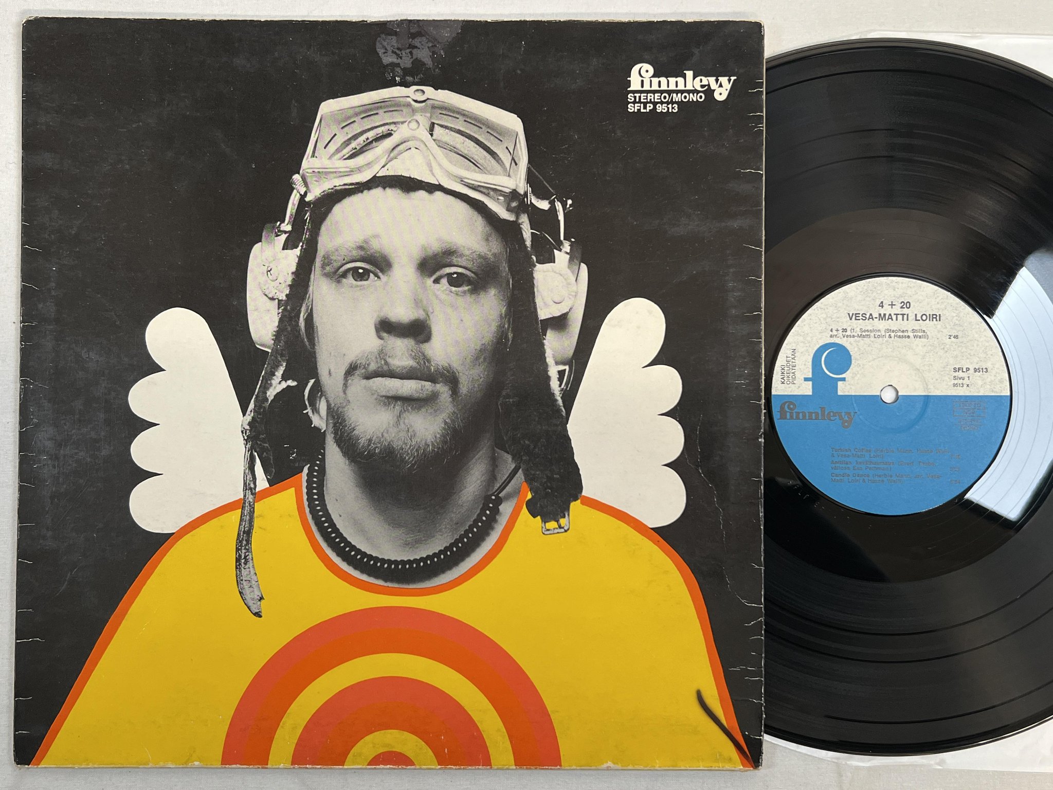 Omslagsbild för skivan VESA-MATTI LOIRI 4 + 20 LP -71 Finland FINNLEVY SFLP 9513 "Coming Home Baby"