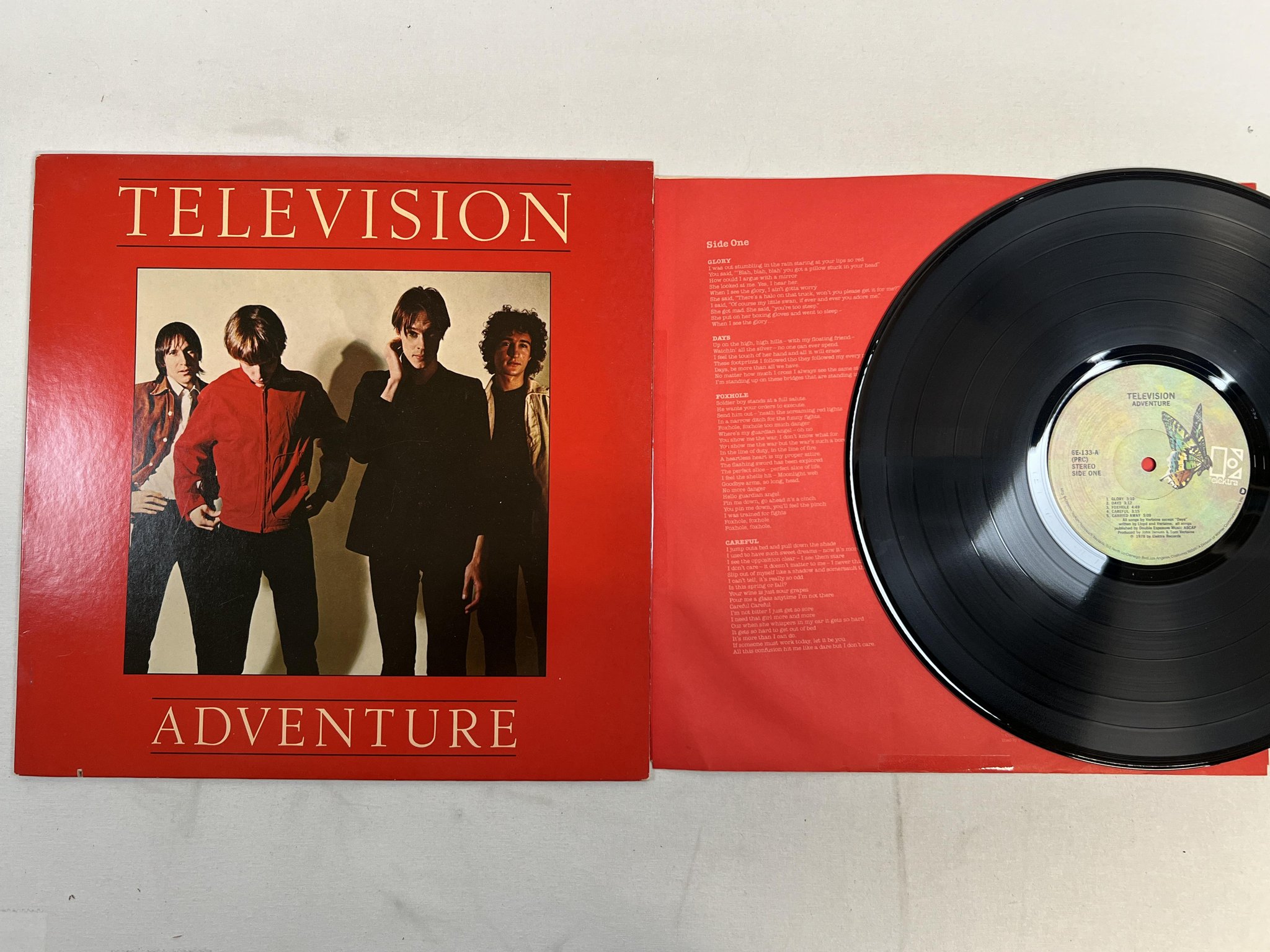 Omslagsbild för skivan TELEVISION adventure LP -78 US ELEKTRA 6E 133