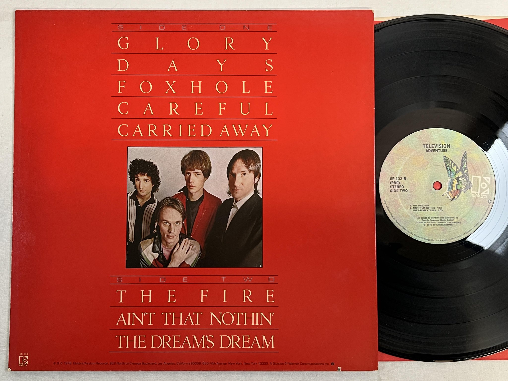 Omslagsbild för skivan TELEVISION adventure LP -78 US ELEKTRA 6E 133