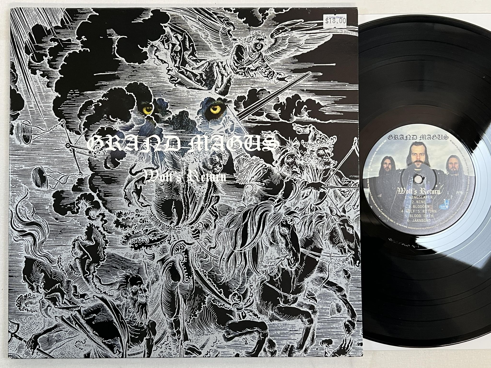 Omslagsbild för skivan GRAND MAGUS Wolf's Return LP 2005 UK ltd Ed RISE ABOVE RISELP 60 * DOOM METAL *