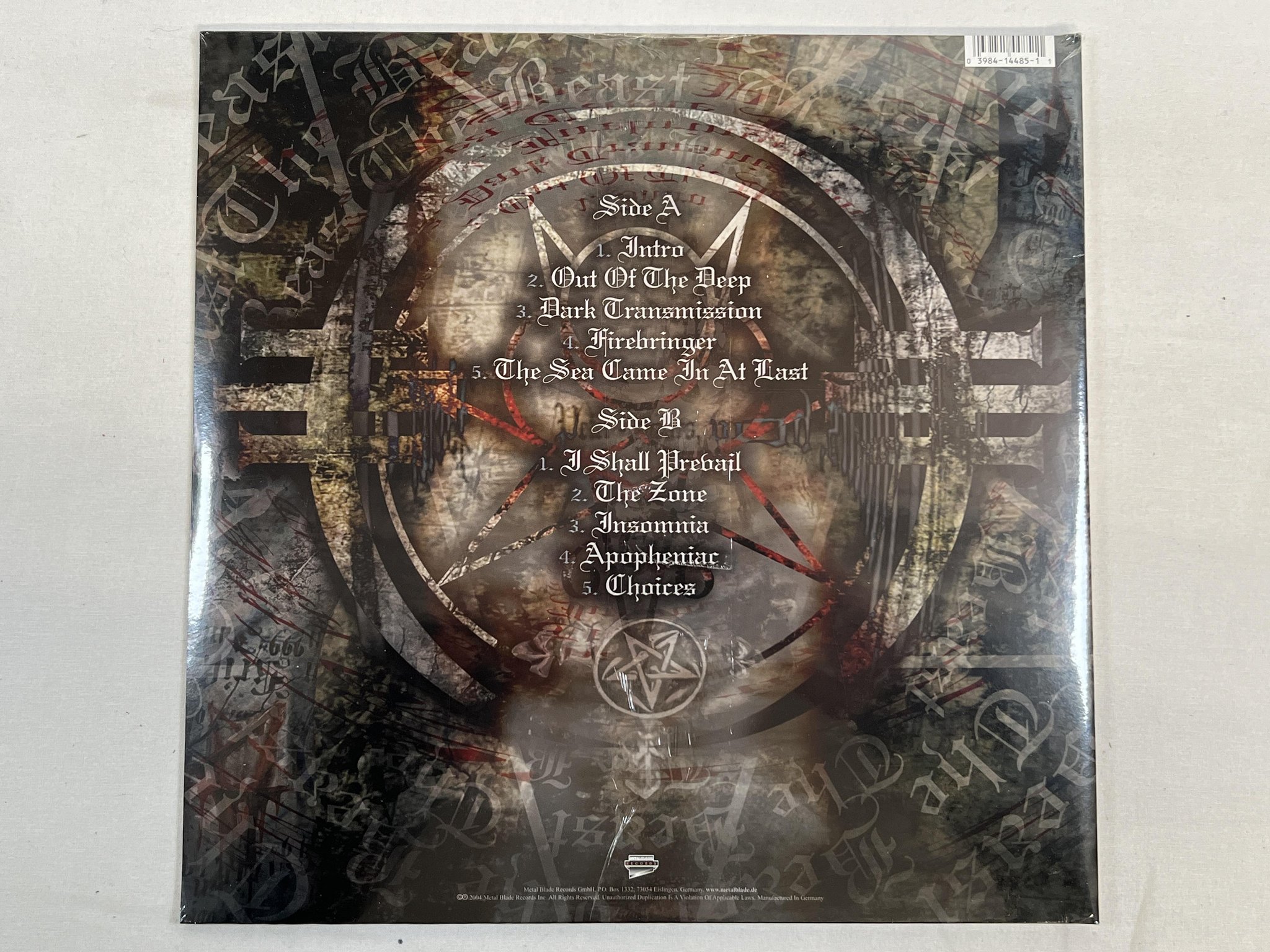 Omslagsbild för skivan VADER The Beast LP 2004 METAL BLADE 3984-14485-1 ** SEALED ** Death Metal