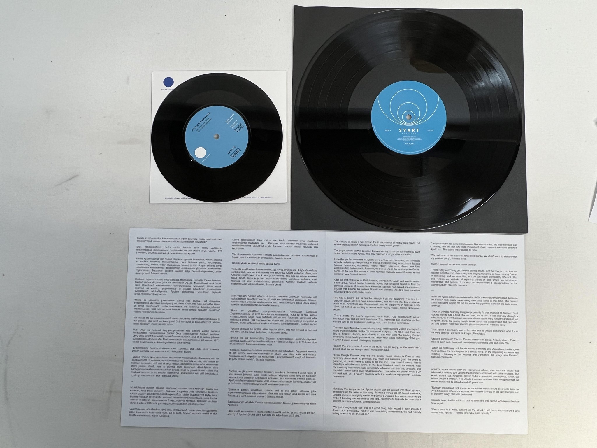 Omslagsbild för skivan APOLLO s/t LP re -70/2014 Finland SVART RECORDS SVR308 ** prog rock **