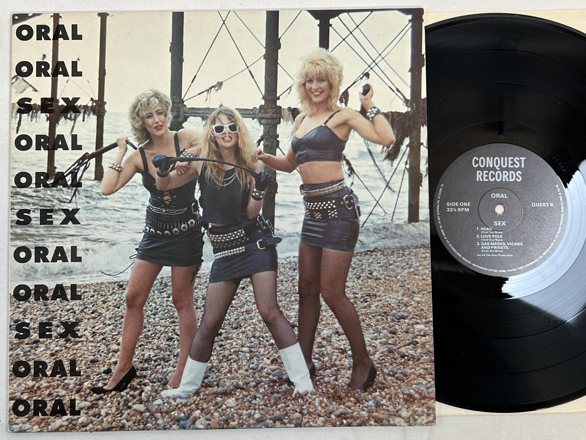 Omslagsbild för skivan ORAL sex 12" Mini-album -85 UK CONQUEST QUEST 6 *** RARE ***