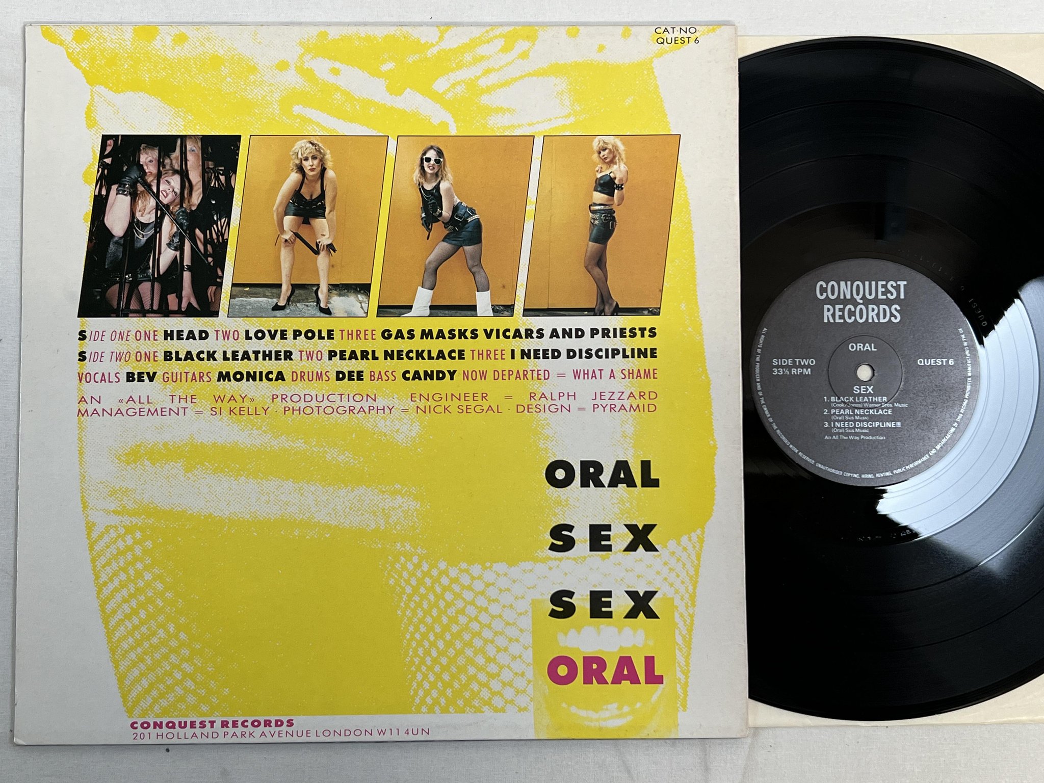 Omslagsbild för skivan ORAL sex 12" Mini-album -85 UK CONQUEST QUEST 6 *** RARE ***