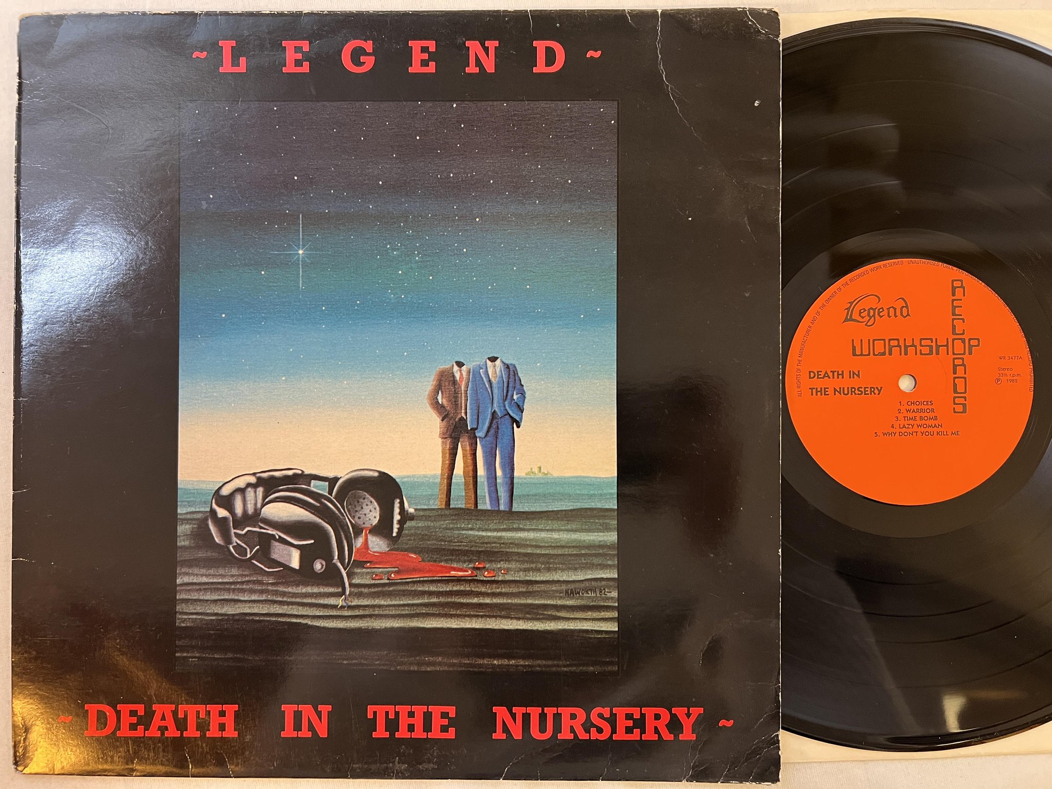 Omslagsbild för skivan LEGEND death in the nursery LP -82 Jersey WORKSHOP WR 3477 ** RARE METAL **