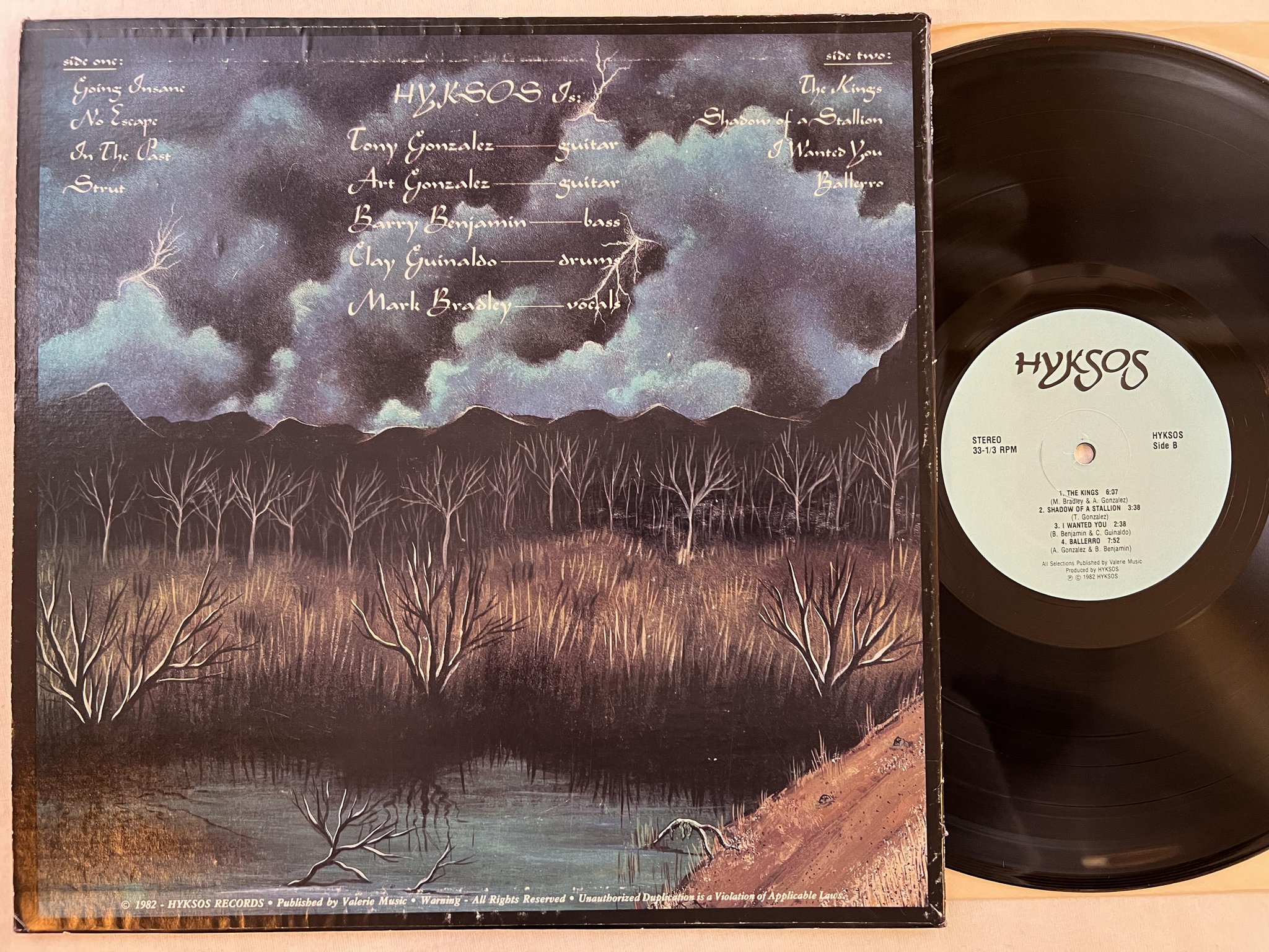 Omslagsbild för skivan HYKSOS s/t LP -82 US private press *** RARE HEAVY METAL ***