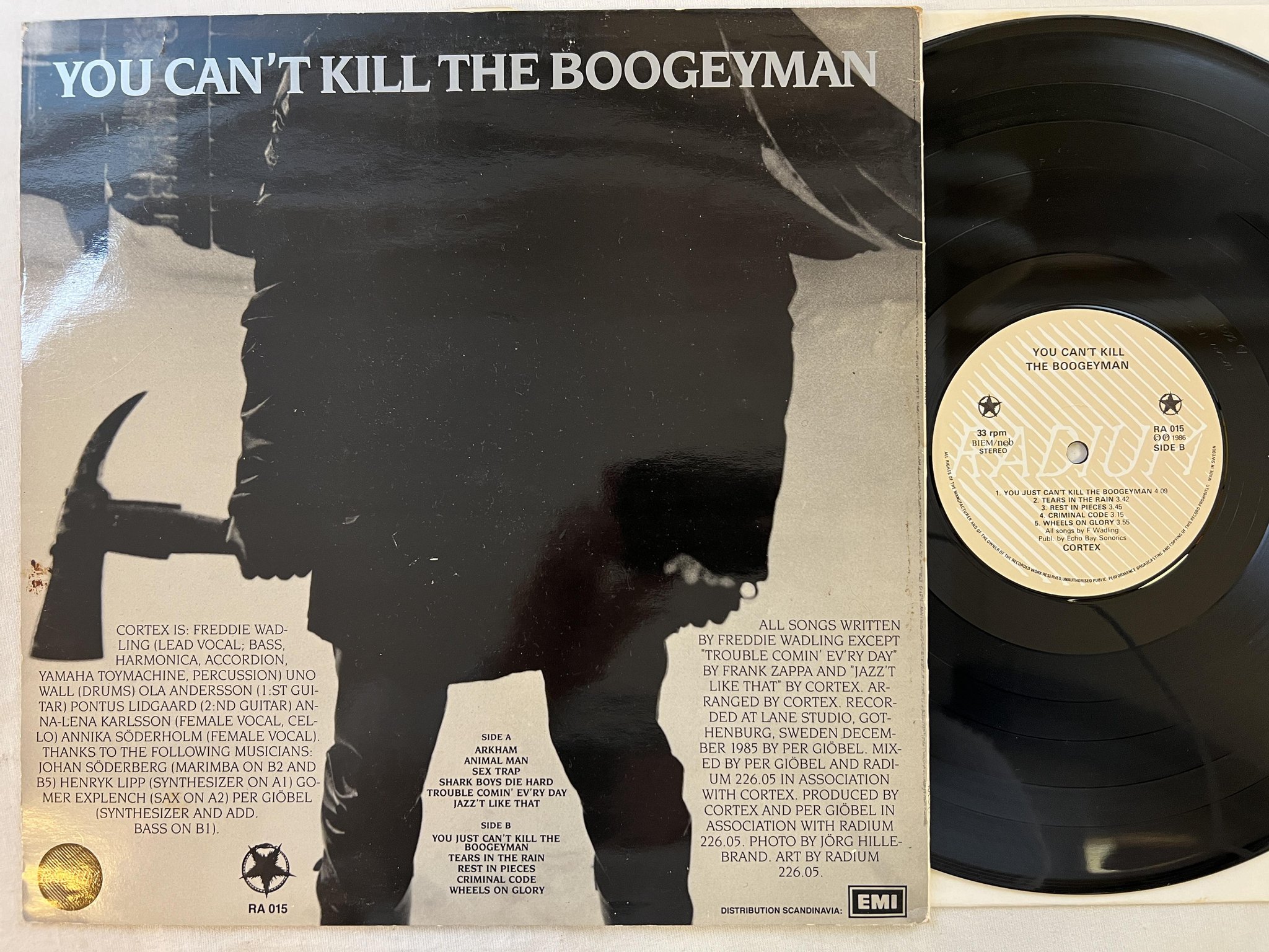 Omslagsbild för skivan CORTEX You Can't Kill The Boogeyman LP -86 RADIUM 226.05 RA 015 ** VERY RARE **