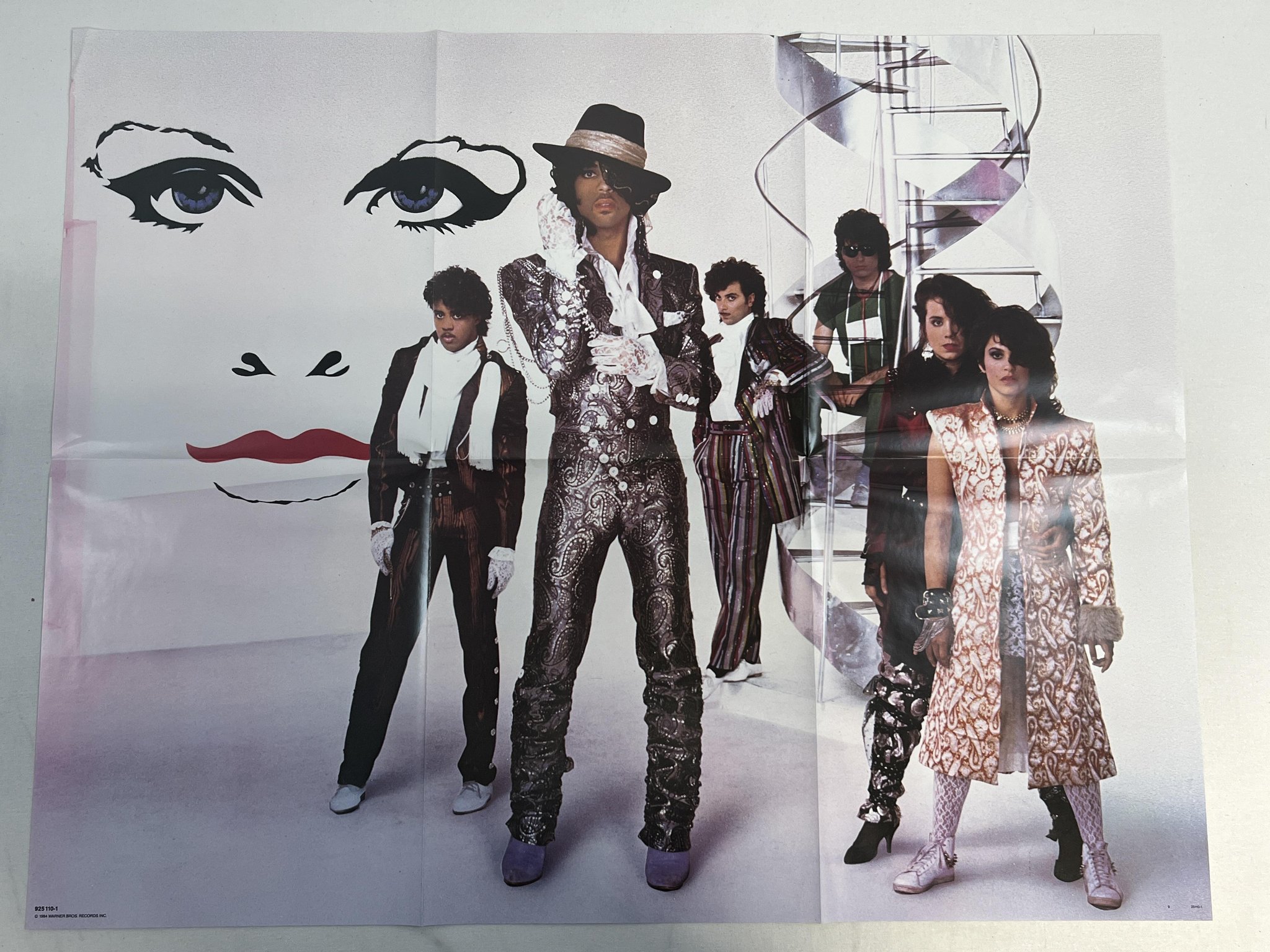 Omslagsbild för skivan PRINCE purple rain LP -84 Ger WARNER BROS 925 110-1 ** POSTER **