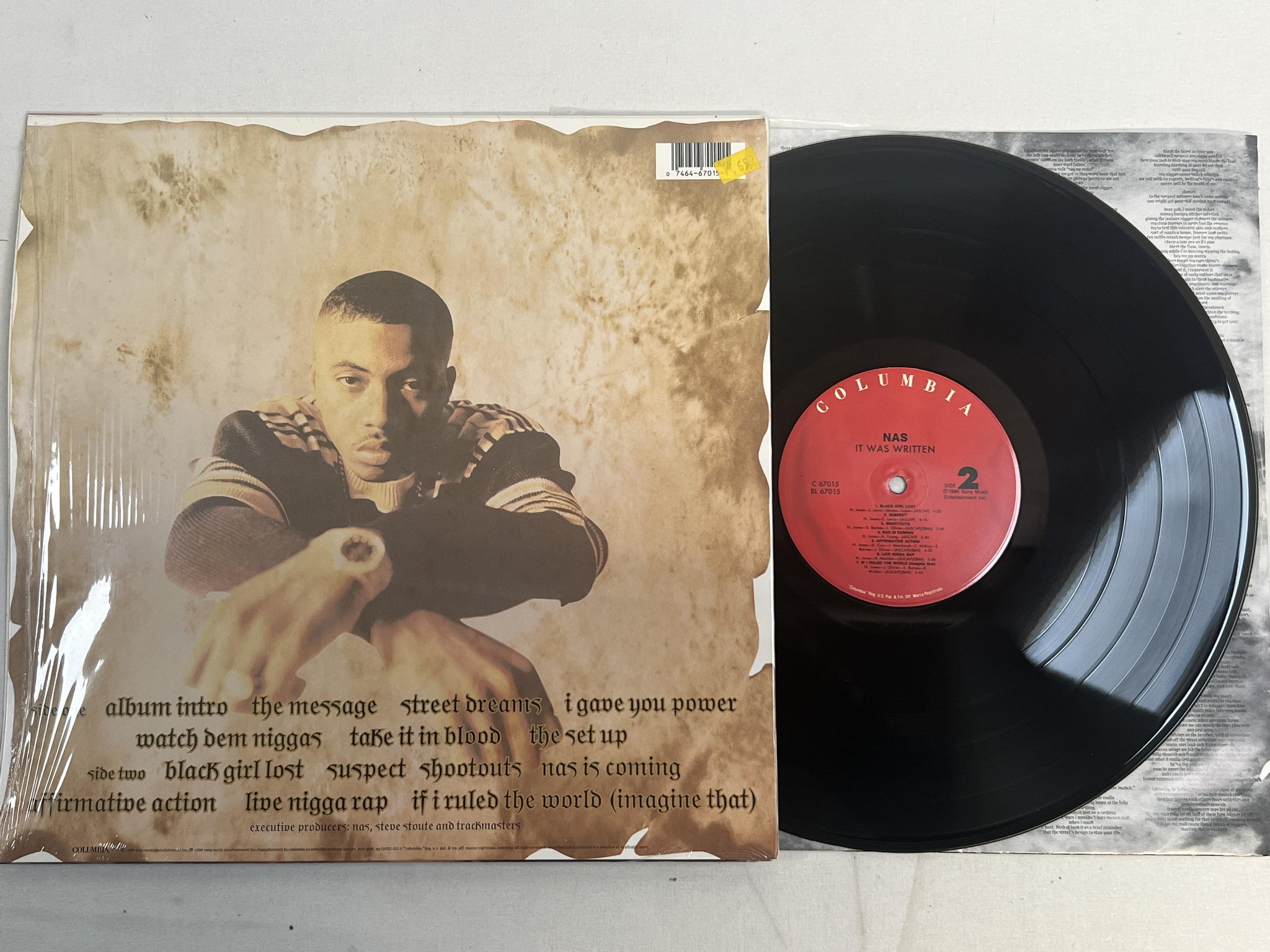 Omslagsbild för skivan NAS it was written LP -96 US COLUMBIA C 67015