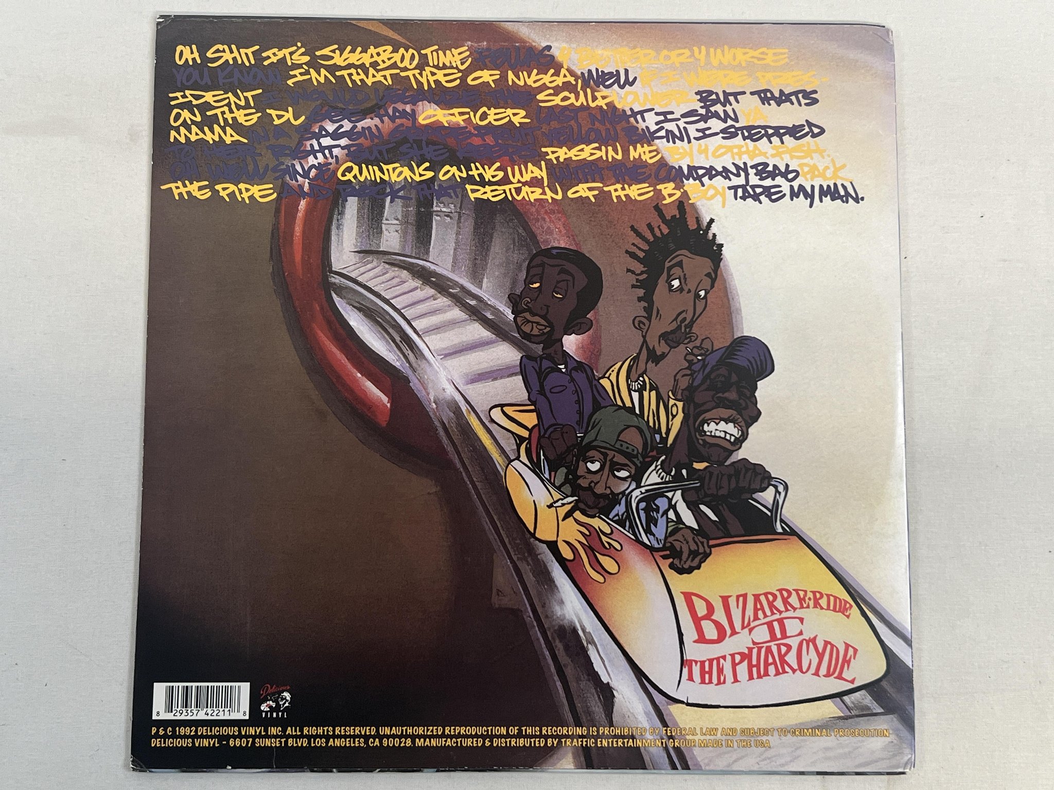 Omslagsbild för skivan PHARCYDE Bizarre Ride II The Pharcyde 2xLP -92 US delicious 14221-1 ** RARE **