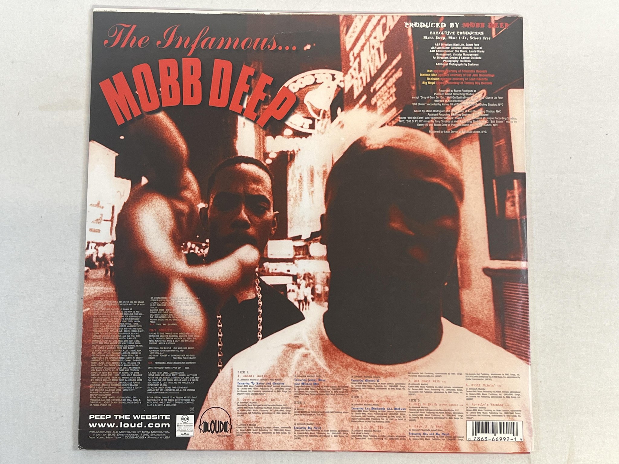 Omslagsbild för skivan MOBB DEEP hell on earth 2xLP -96 US LOUD 07863-66992-1 *** GOLDEN AGE RAP ***