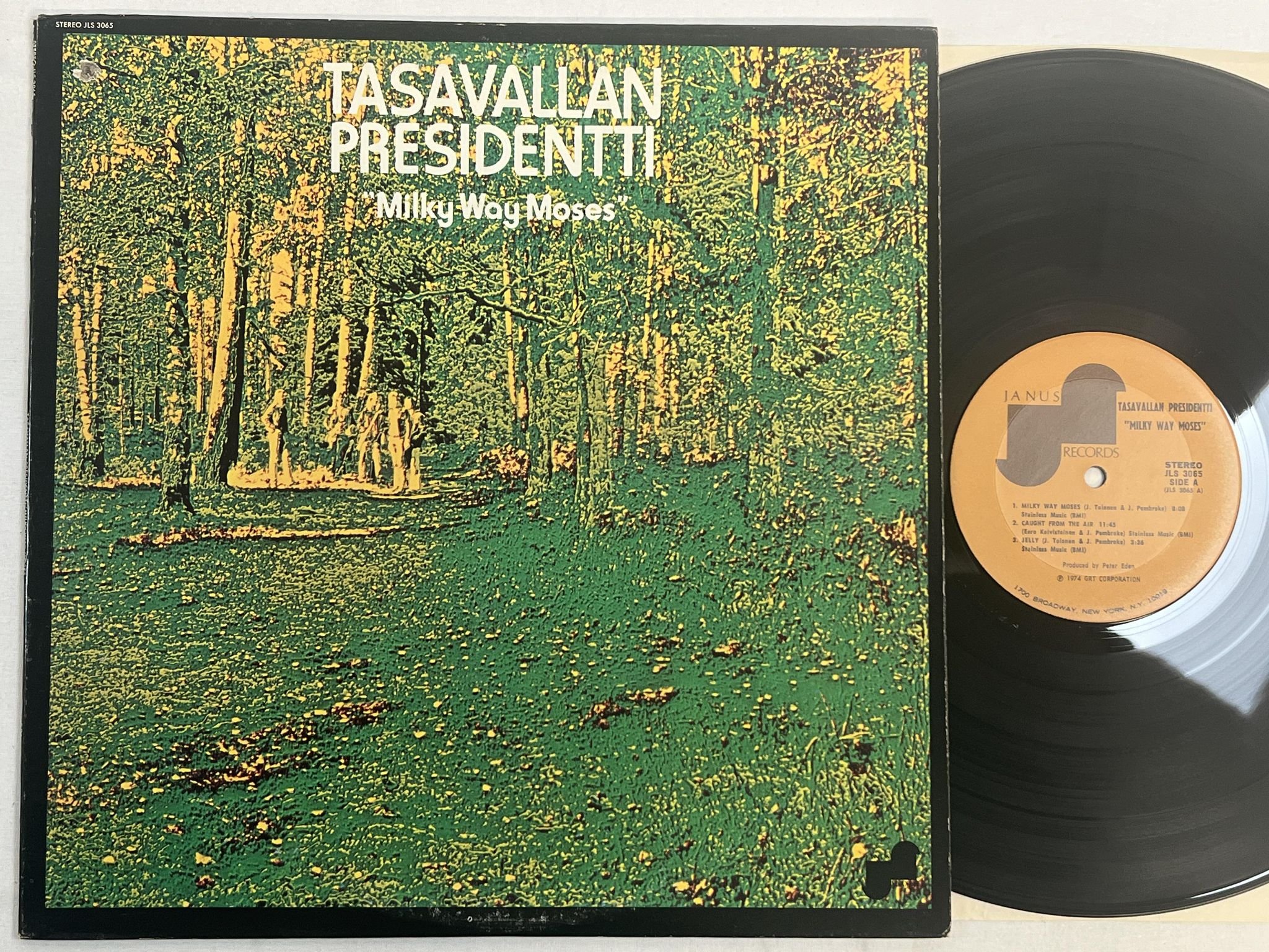 Omslagsbild för skivan TASAVALLAN PRESIDENTII milky way moses LP -74 US JANUS JLS 3065