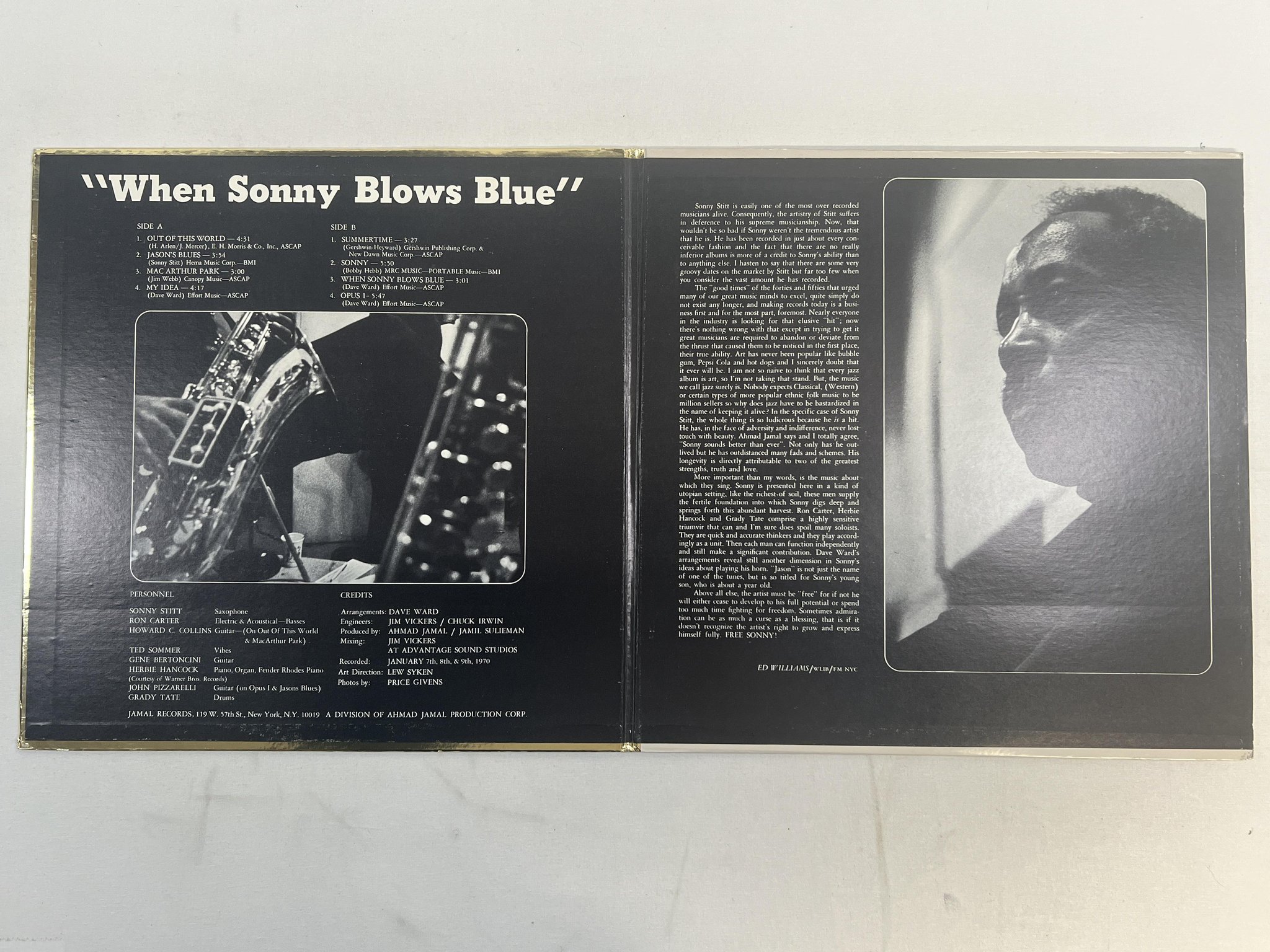Omslagsbild för skivan SONNY STITT when Sonny blows blue LP -70 US JAMAL LPS-5161 ** rare jazz **