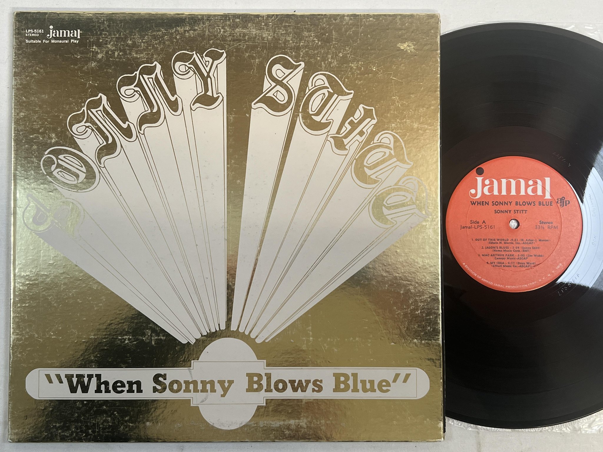 Omslagsbild för skivan SONNY STITT when Sonny blows blue LP -70 US JAMAL LPS-5161 ** rare jazz **