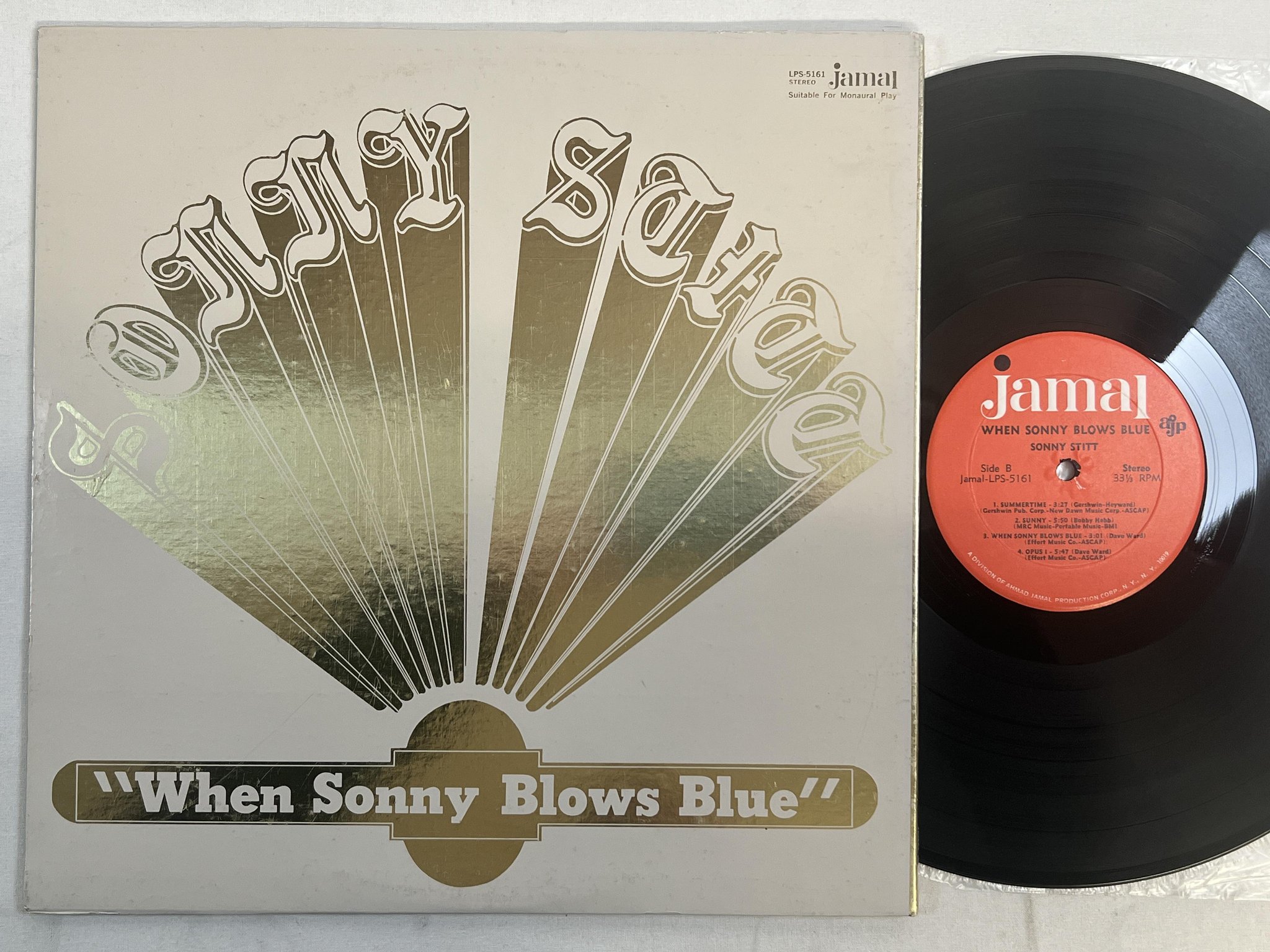 Omslagsbild för skivan SONNY STITT when Sonny blows blue LP -70 US JAMAL LPS-5161 ** rare jazz **