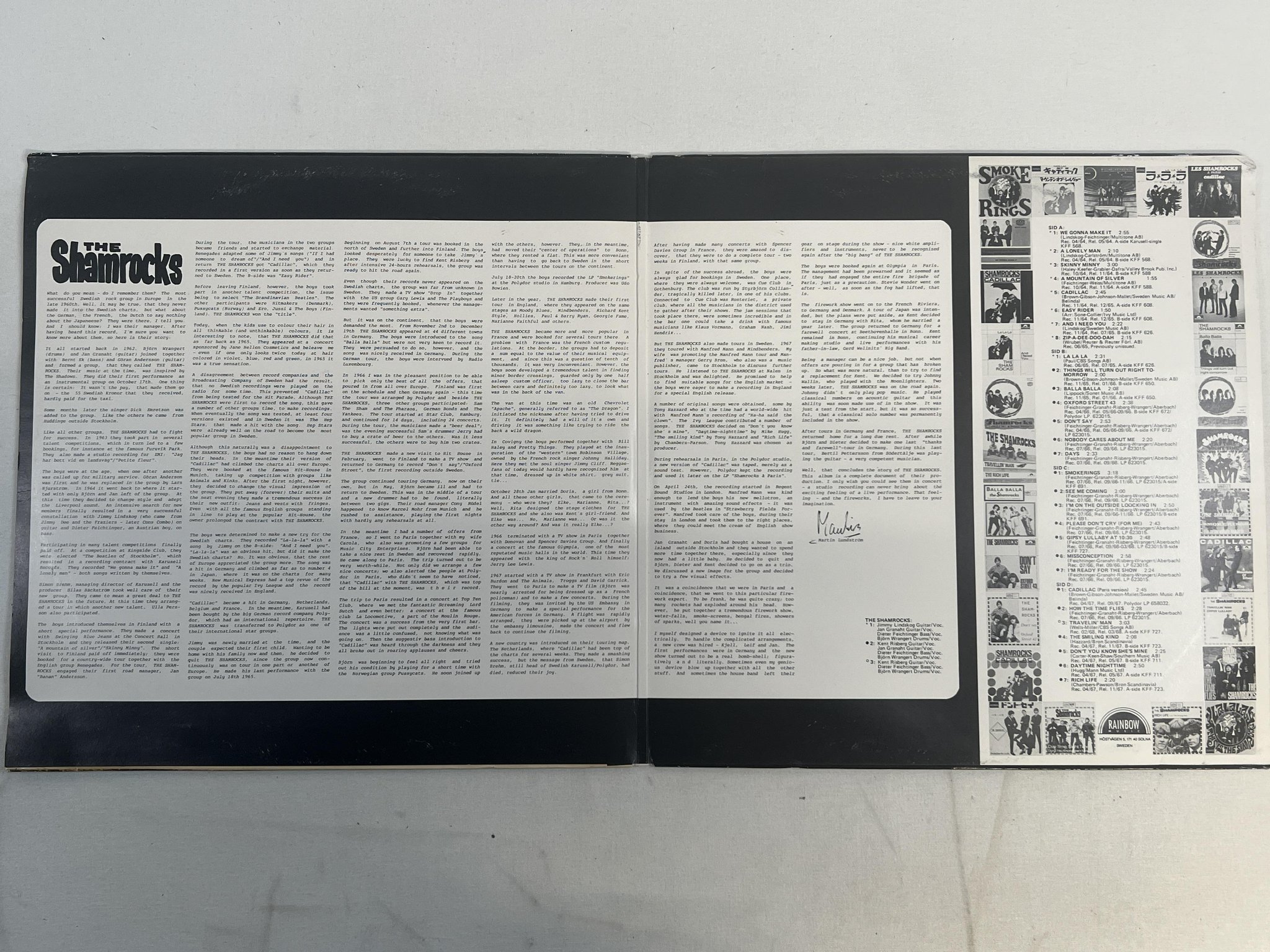 Omslagsbild för skivan THE SHAMROCKS s/t 2xLP -85 Swe RAINBOW RMDLP 2012