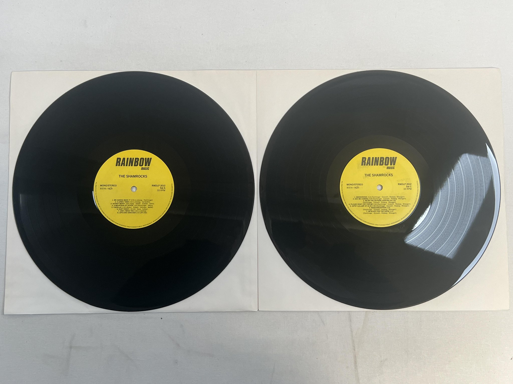 Omslagsbild för skivan THE SHAMROCKS s/t 2xLP -85 Swe RAINBOW RMDLP 2012