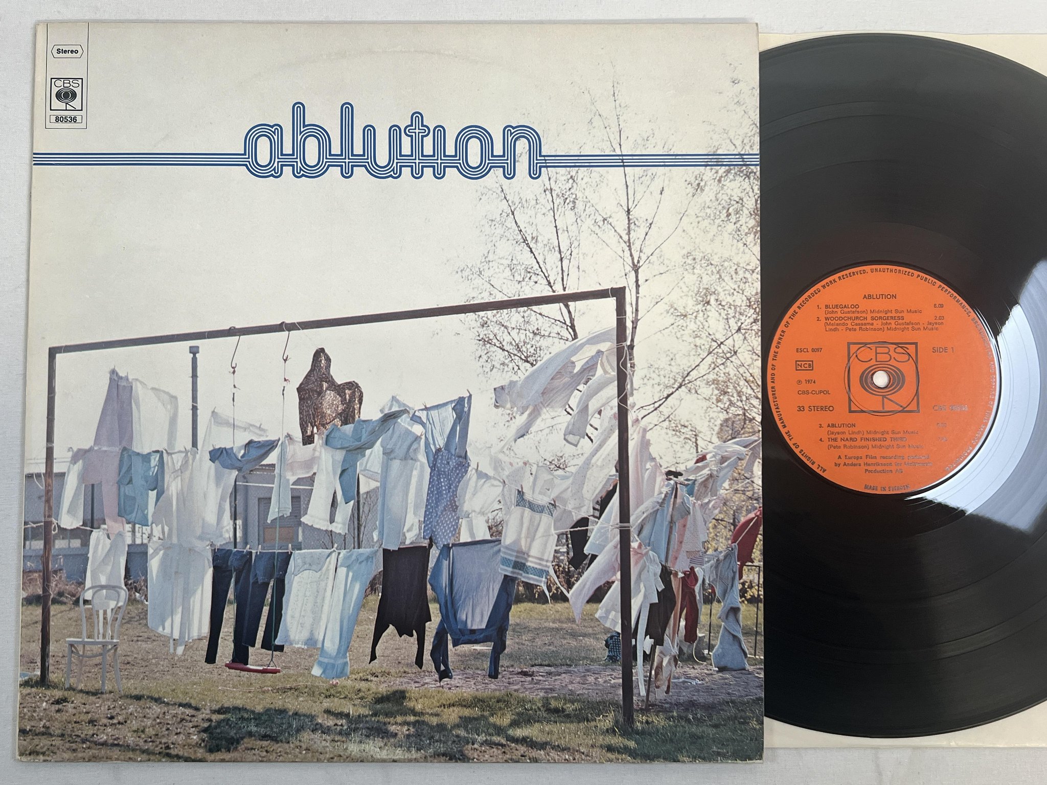 Omslagsbild för skivan ABLUTION - s/t LP -74 Swe CBS 80536 ** Funky jazz **