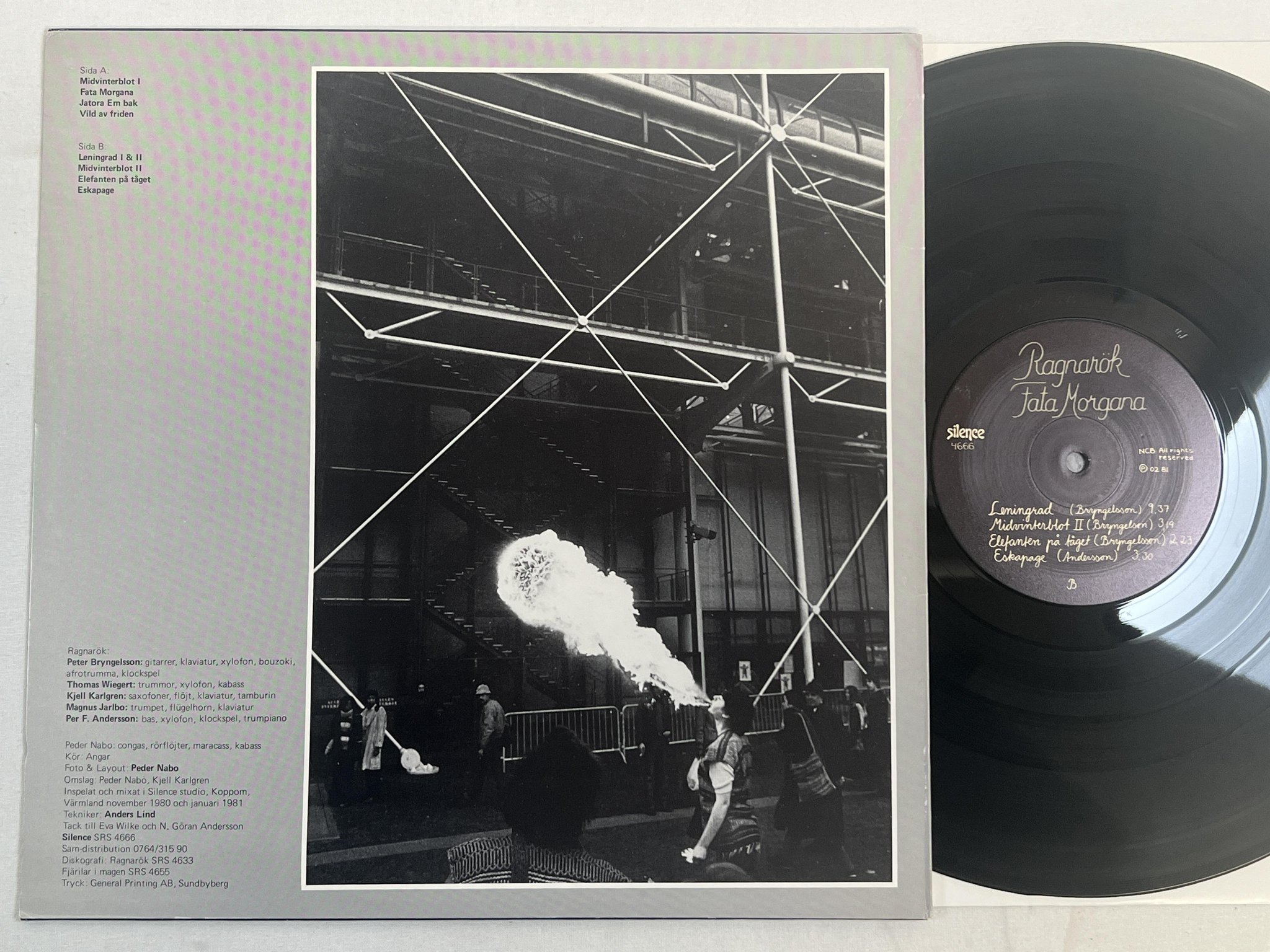 Omslagsbild för skivan RAGNARÖK Fata Morgana LP -81 Swe SILENCE SRS 4666