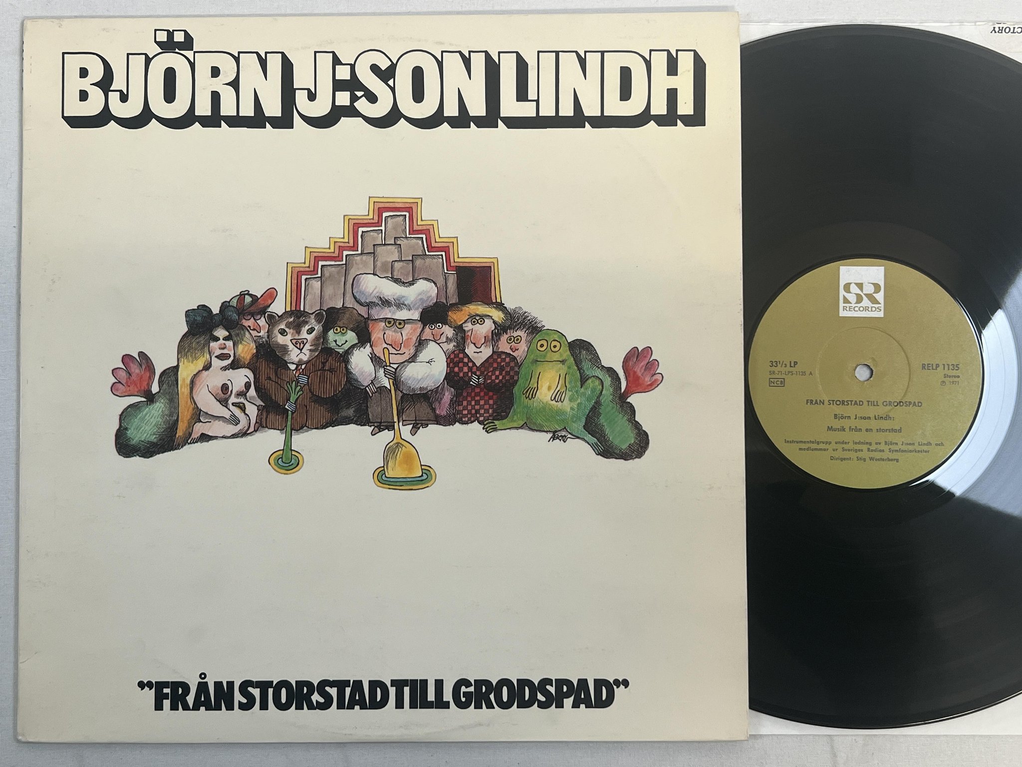 Omslagsbild för skivan BJÖRN J:SON LINDH från storstad till grodspad LP -71 Swe SR RELP 1135 * FUNKY *