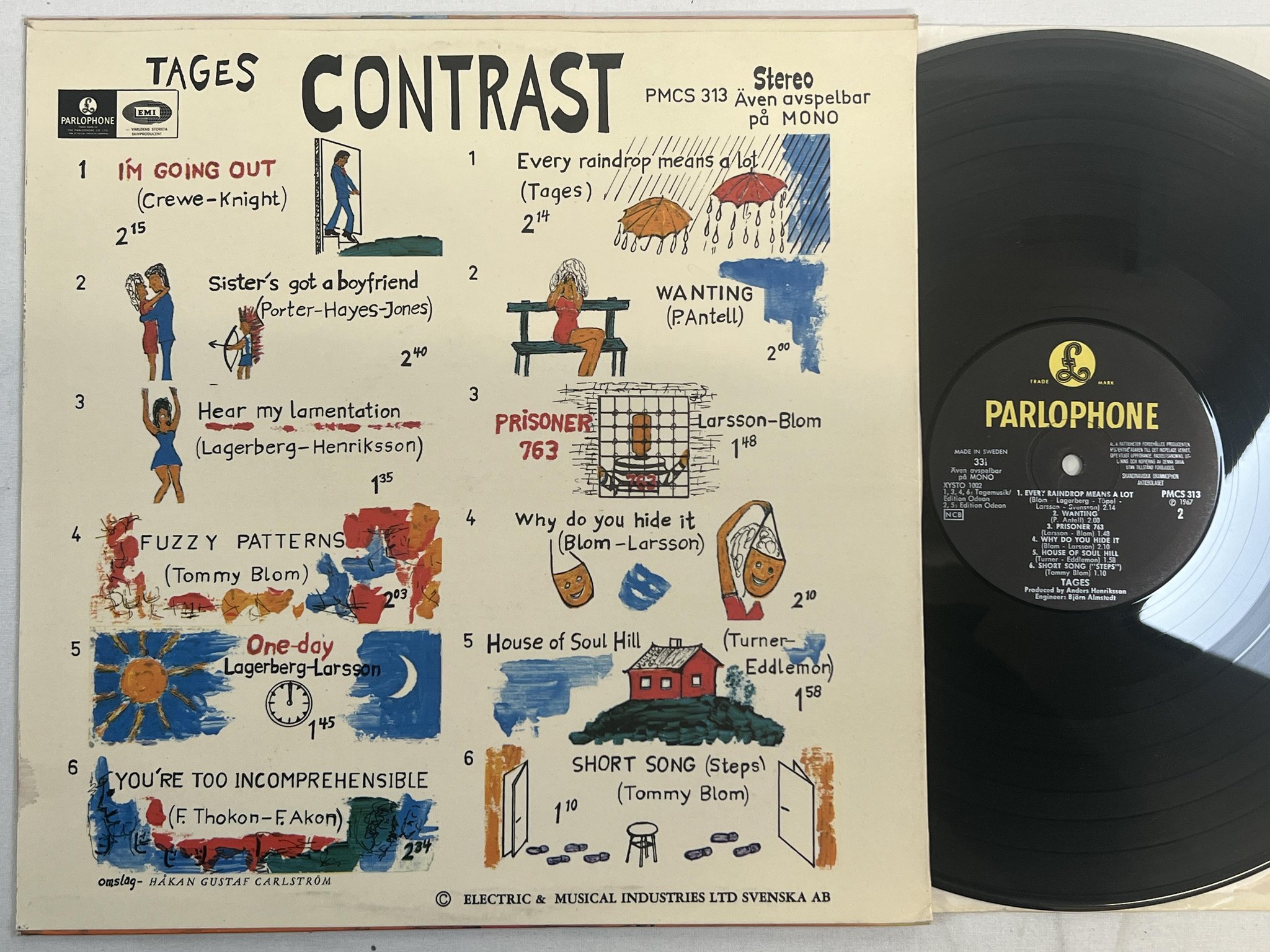 Omslagsbild för skivan TAGES contrast LP -67 Swe PARLOPHONE PMCS 313