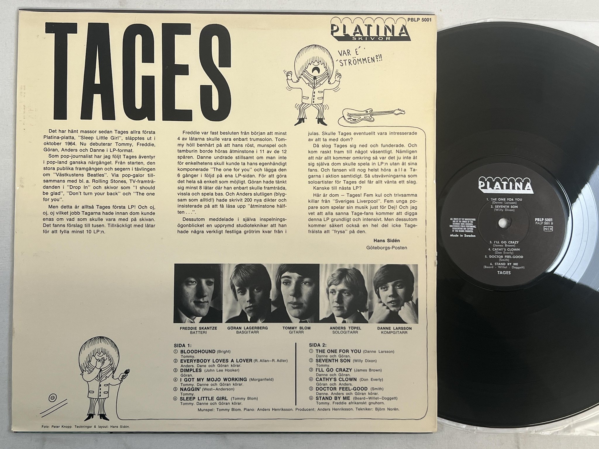 Omslagsbild för skivan TAGES s/t LP platina PBLP 5001 #mixed cat#