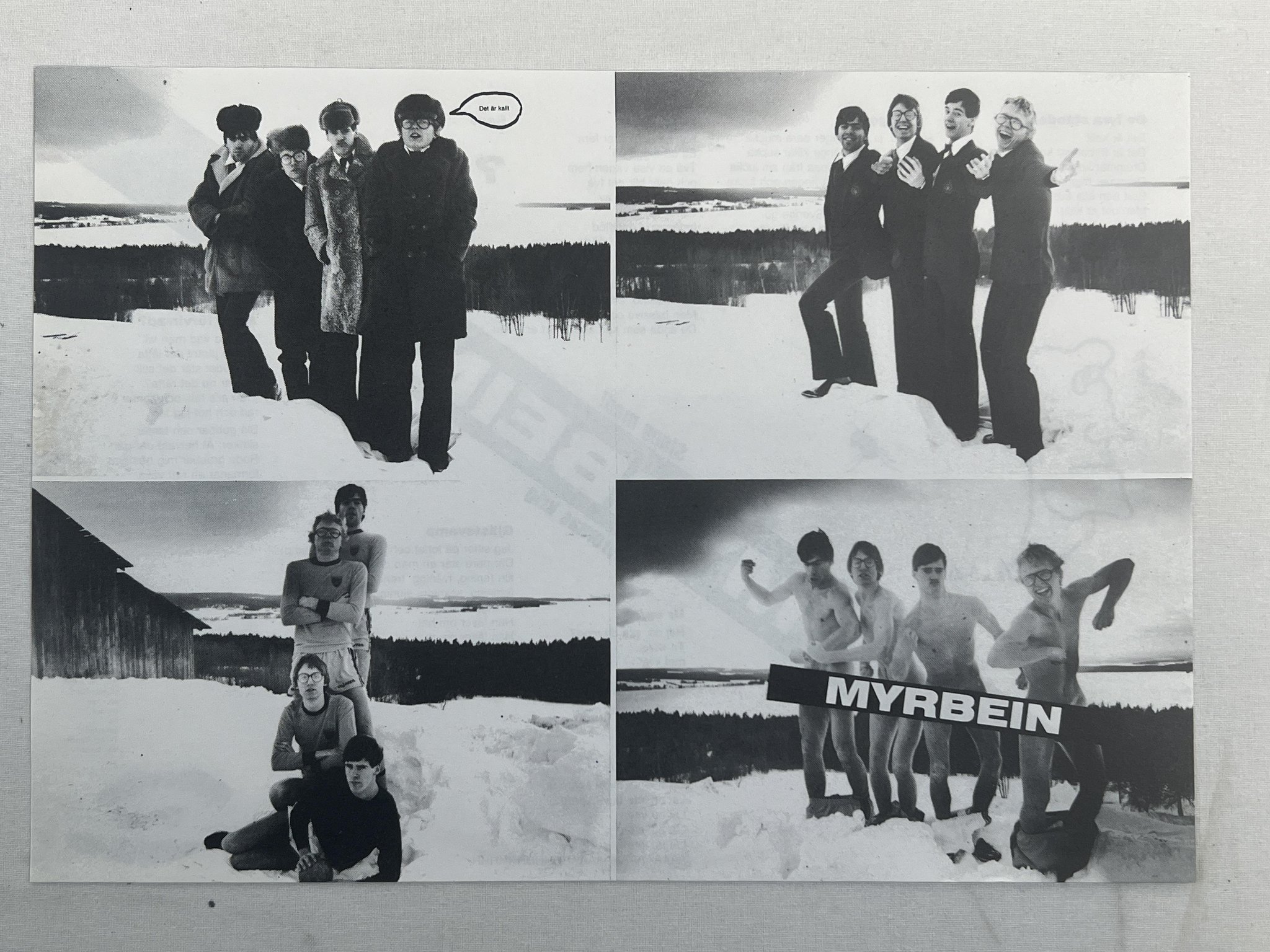 Omslagsbild för skivan MYRBEIN myrornas krig LP -81 LJDSKYDDSFÖRENINGEN LFM 001 avantgarde / prog