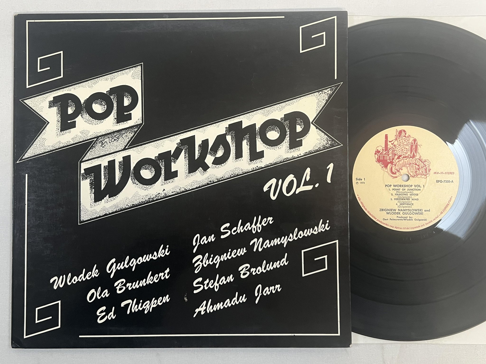Omslagsbild för skivan POP WORKSHOP VOL 1 LP -73 Swe GRAMMOFONVERKET EFG-7350 ** FUNKY JAZZ **