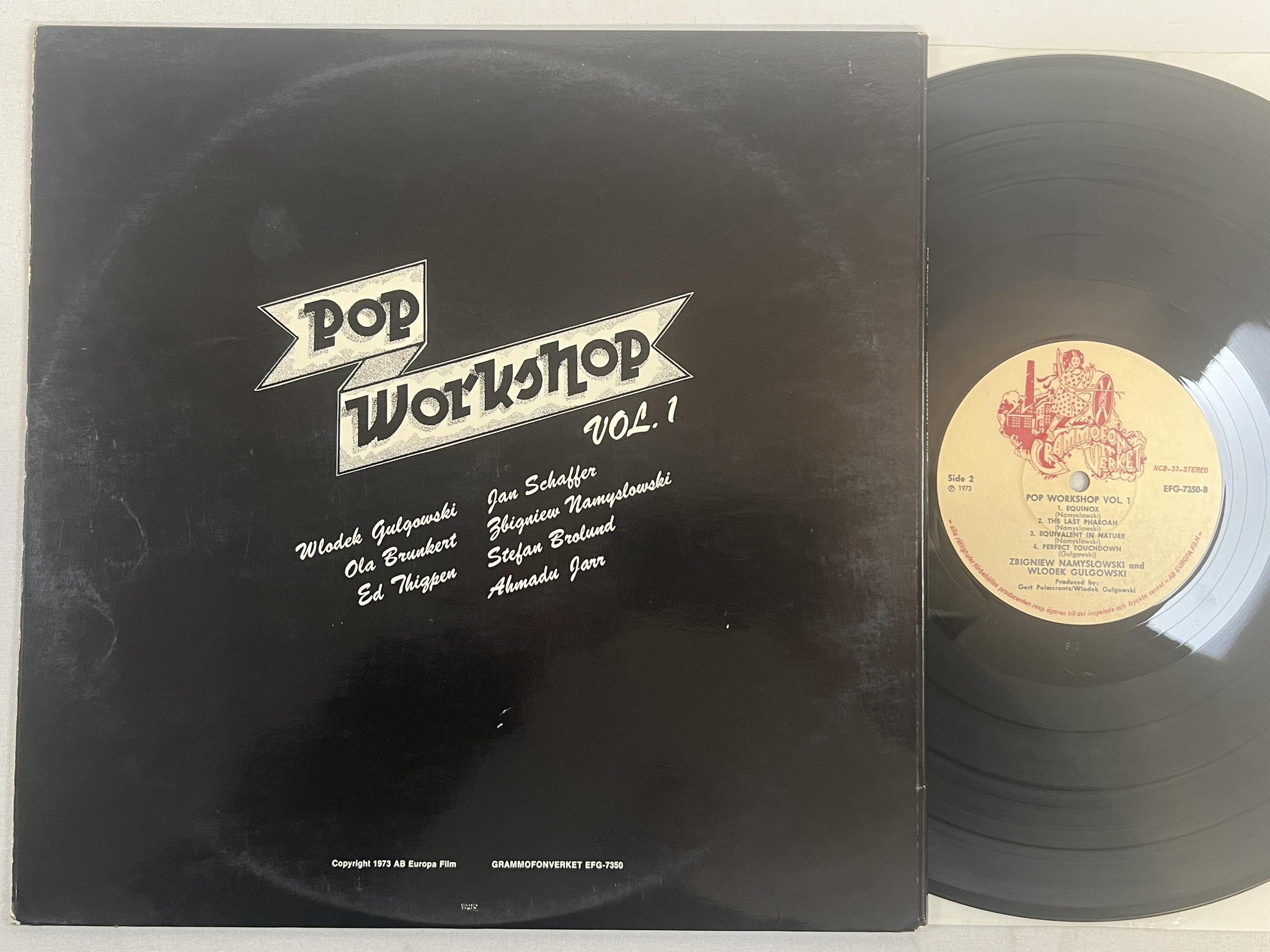 Omslagsbild för skivan POP WORKSHOP VOL 1 LP -73 Swe GRAMMOFONVERKET EFG-7350 ** FUNKY JAZZ **