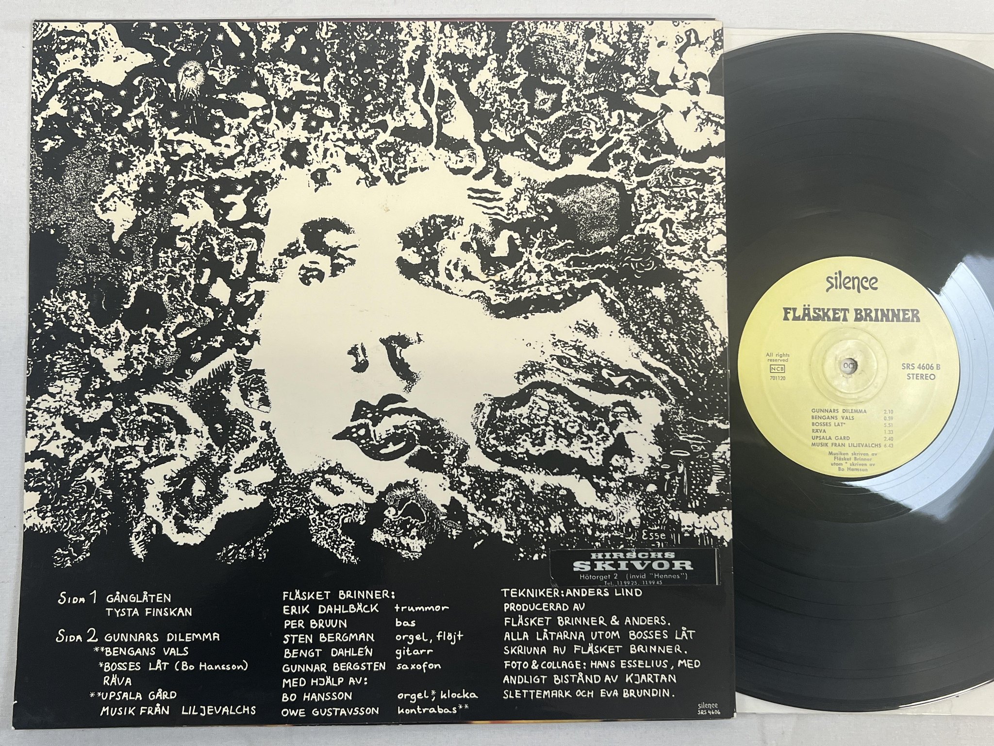 Omslagsbild för skivan FLÄSKET BRINNER s/t LP -71 1st press SILENCE SRS 4606